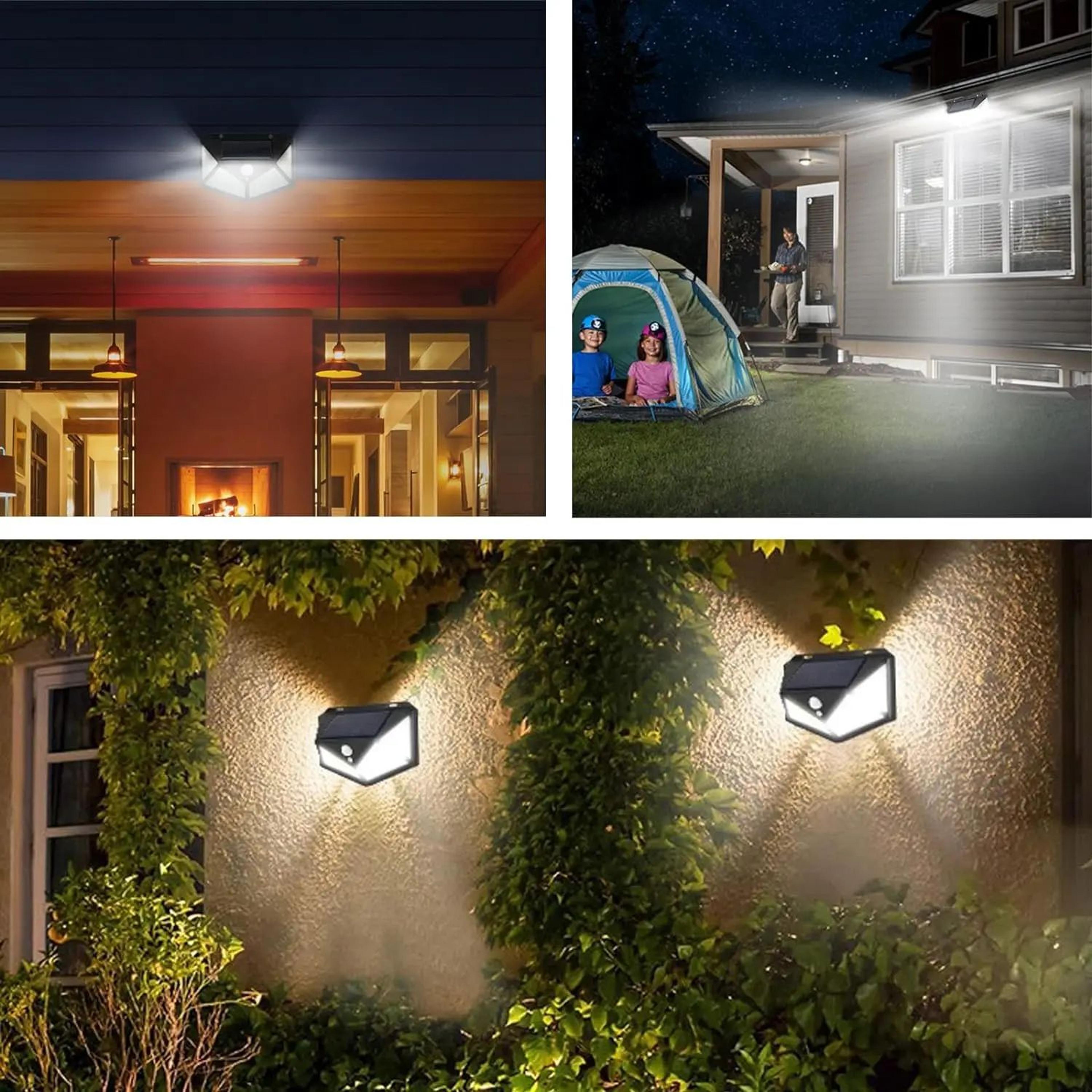 100 LED Solar Motion Sensor Wall Lights 12 Pack  Waterproof Outdoor Security Lights 5