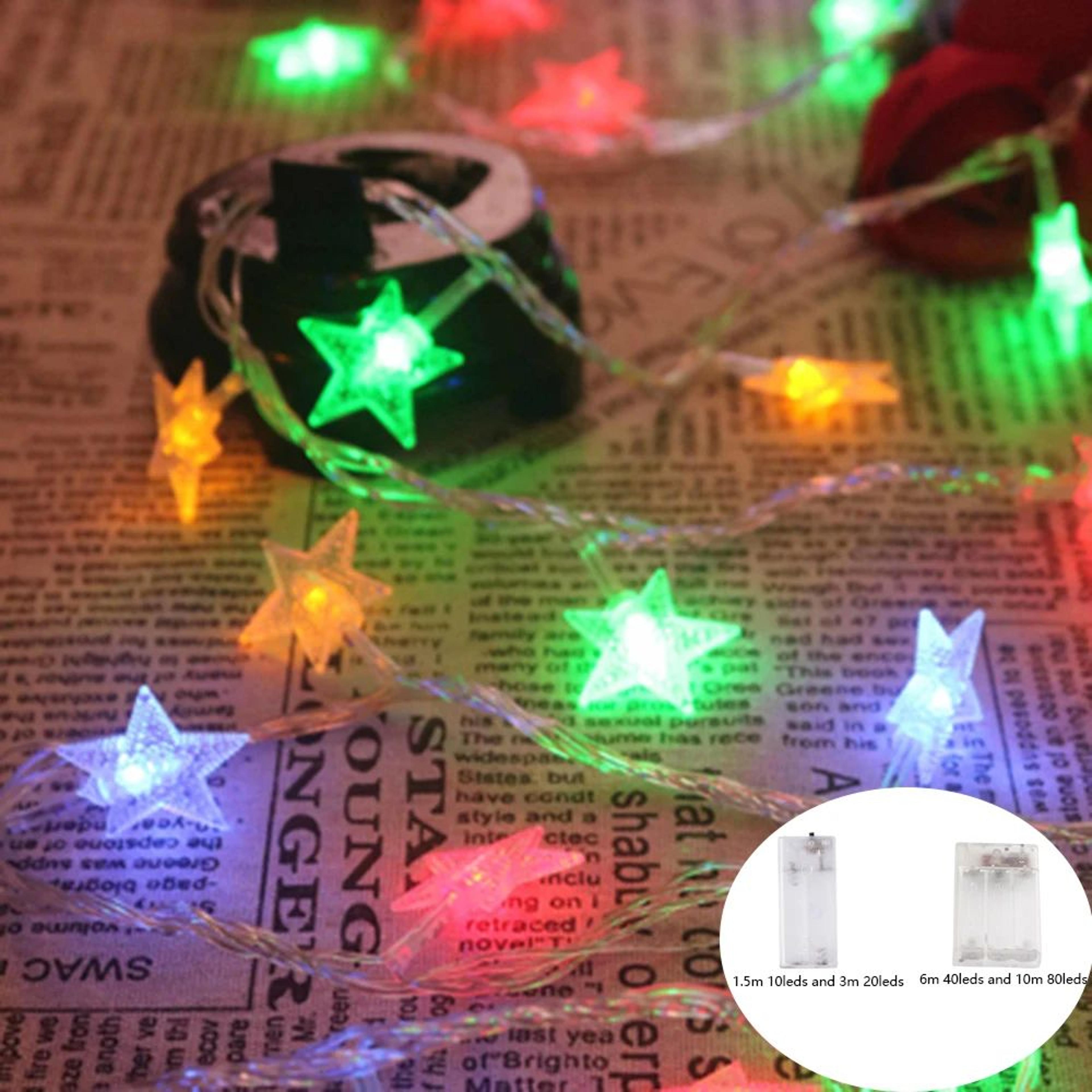 LED Star Fairy String Lights USB Or Battery Powered Holiday Garland 9