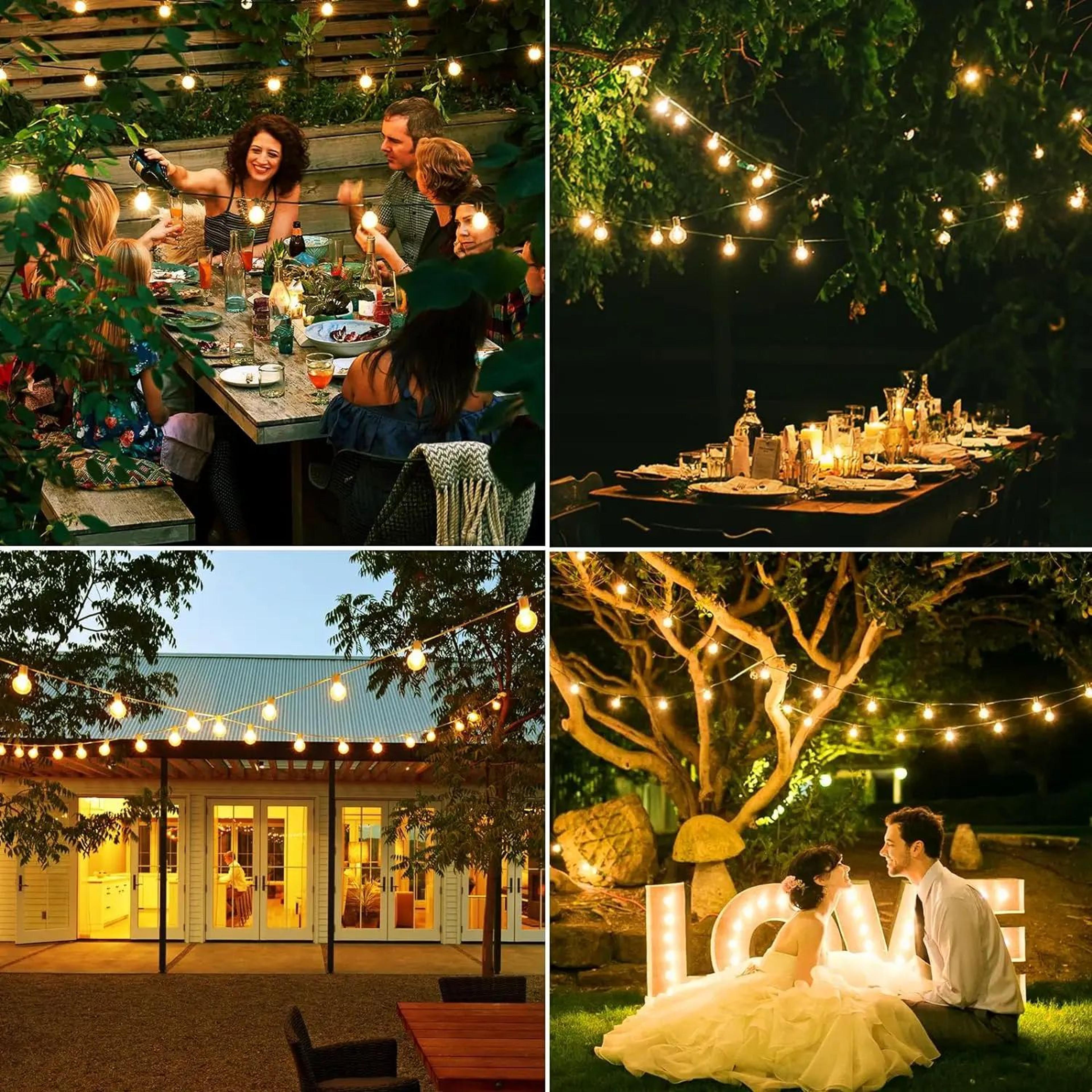 G40 LED Globe Outdoor String Lights With EU Plug  IP65 Shatterproof Patio Lights 1