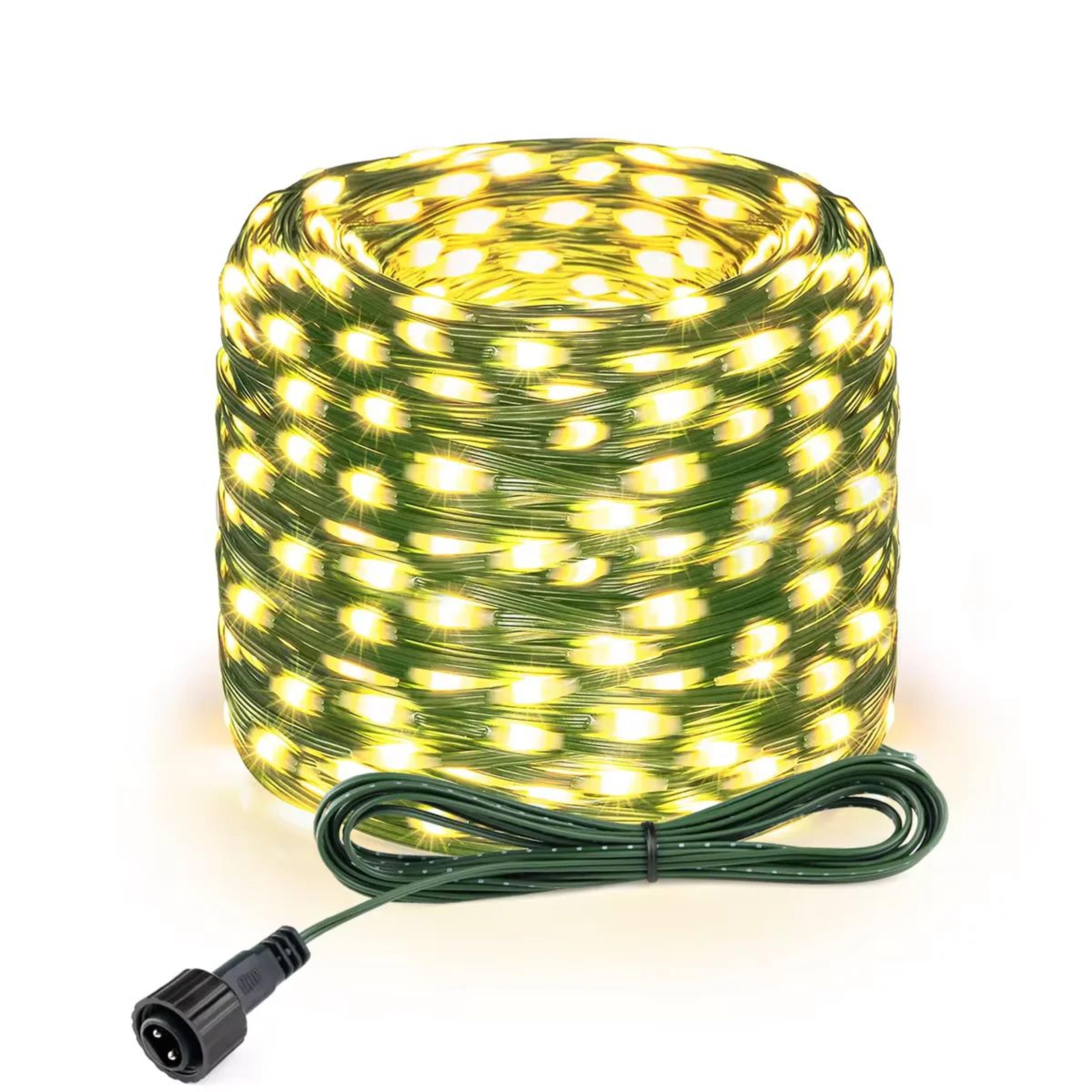 24V Waterproof LED Christmas String Lights 50M 100M Green Wire 8 Modes 7