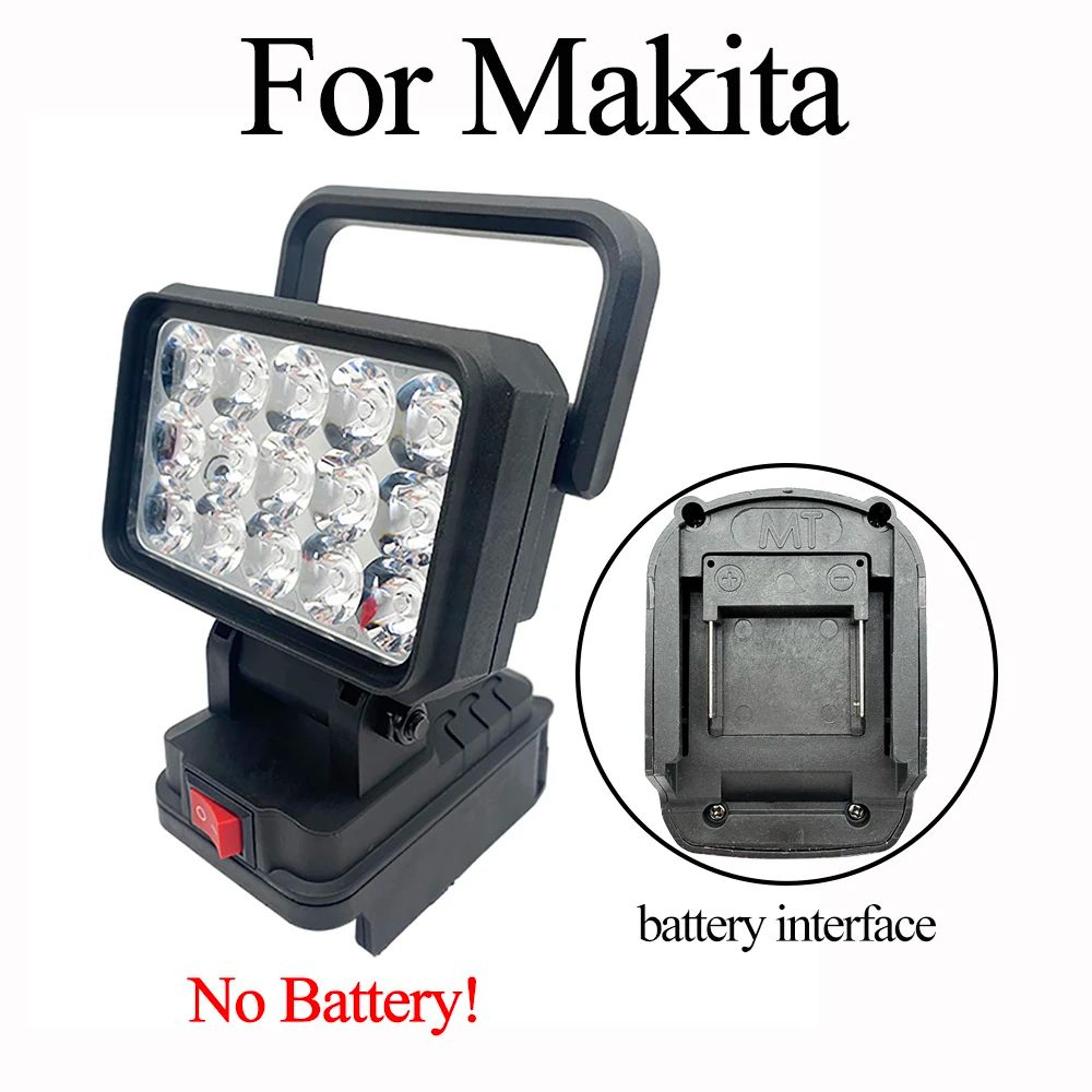 15 LED Portable Work Light For 18V Batteries With Adjustable Spotlight And USB Output 8