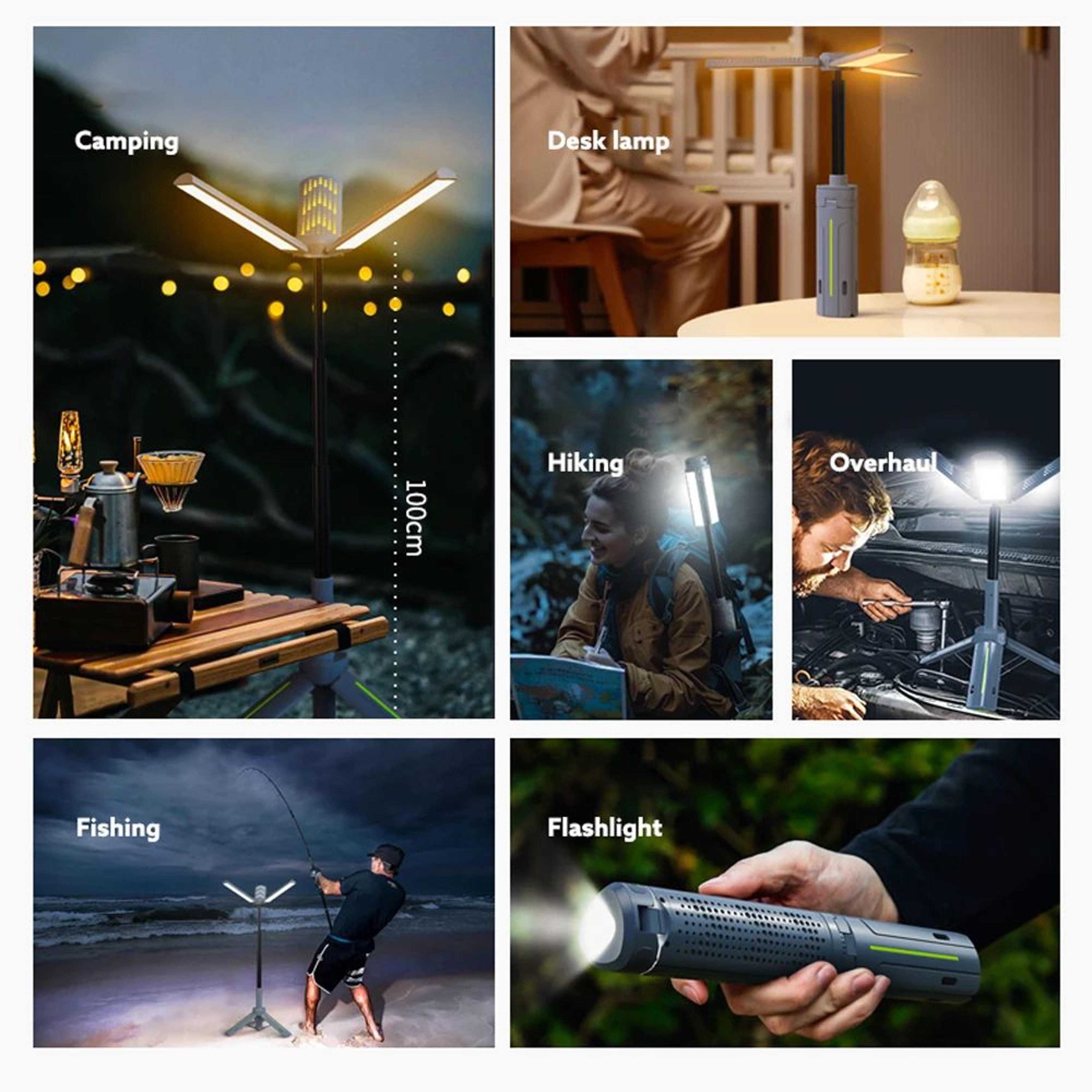 8000mAh Telescopic Rechargeable Camping Lantern With Adjustable LED Light 2