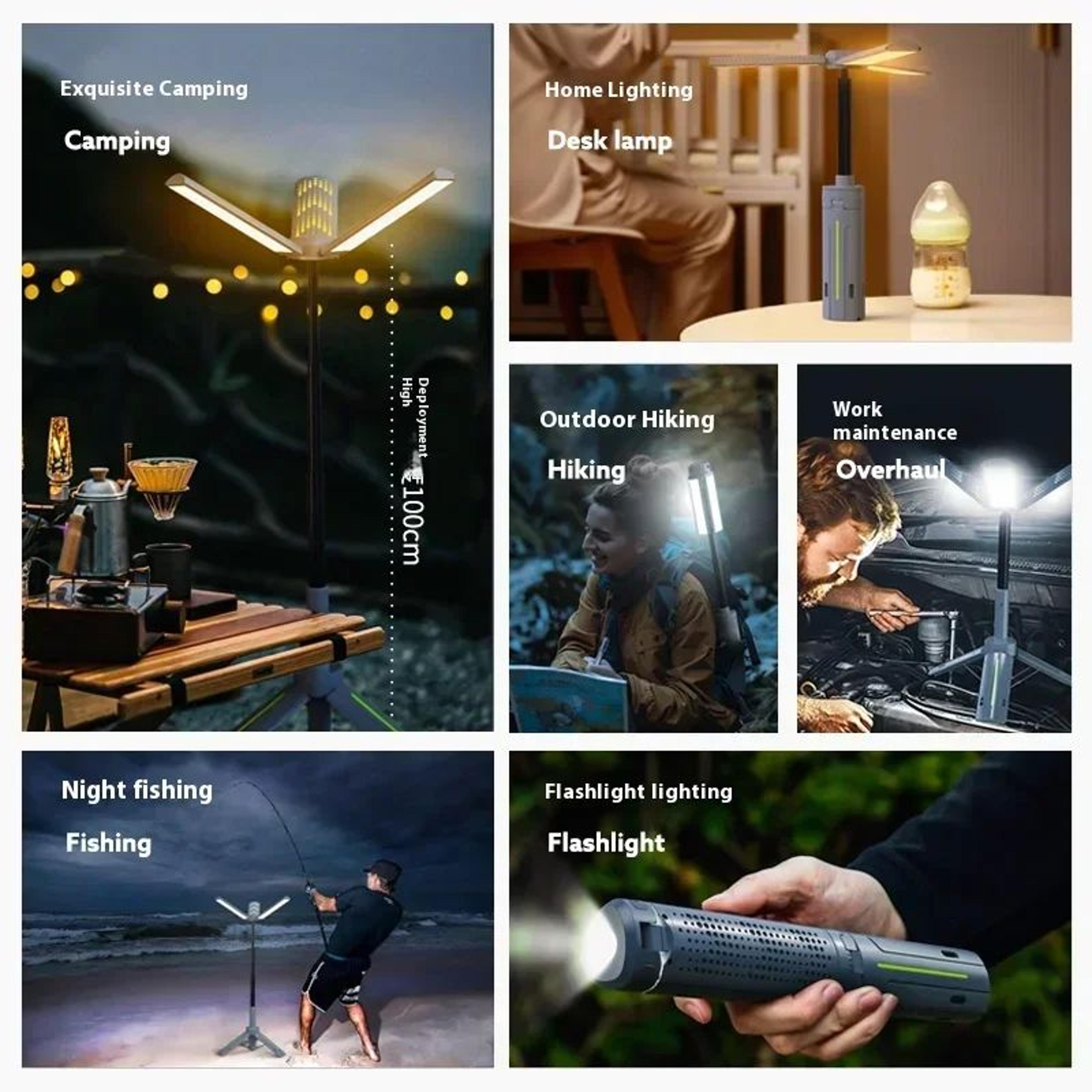 1000LM Retractable Rechargeable Camping Lantern With 8000mAh Battery 4