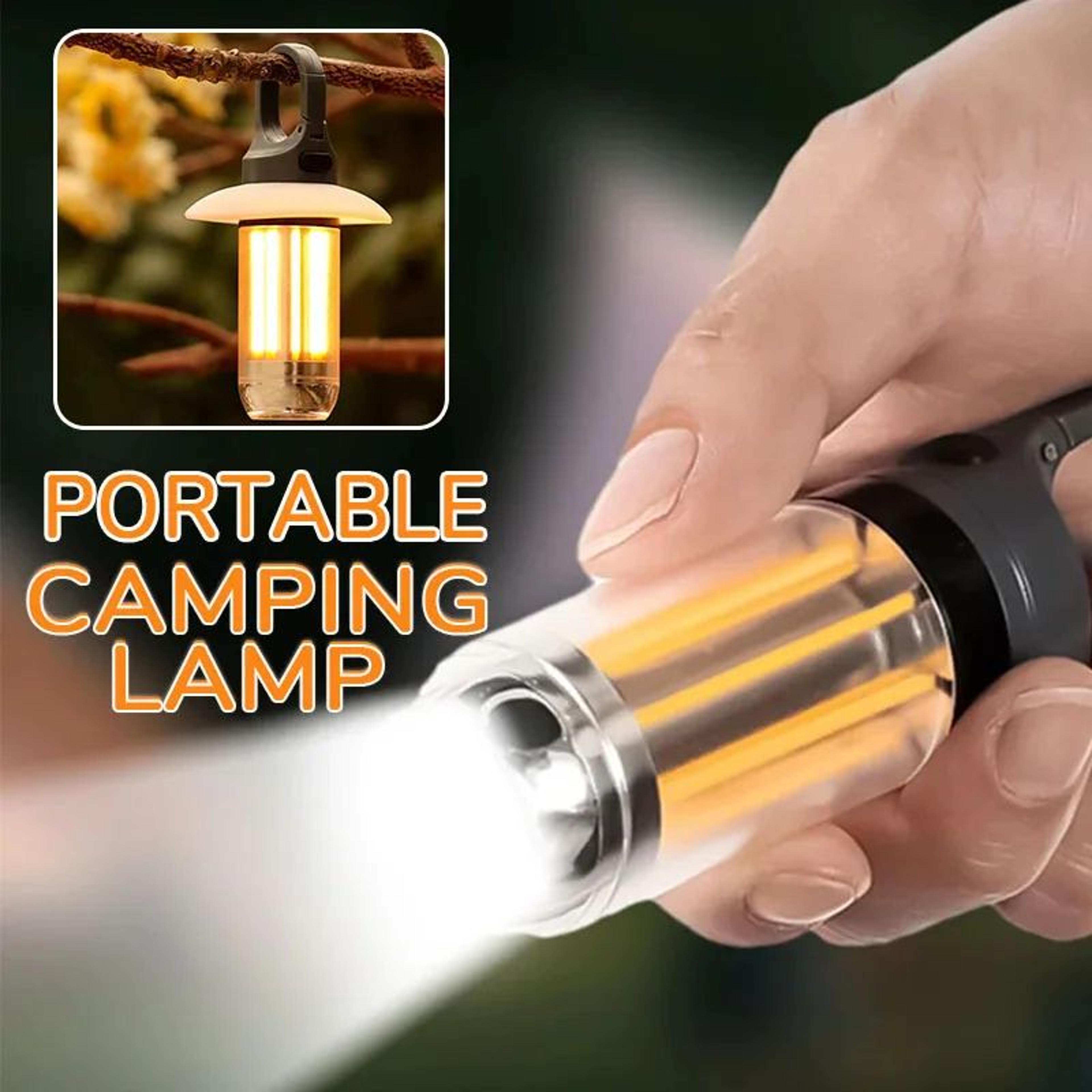 USBC Rechargeable LED Camping Lantern With Hook And Handheld Flashlight 1