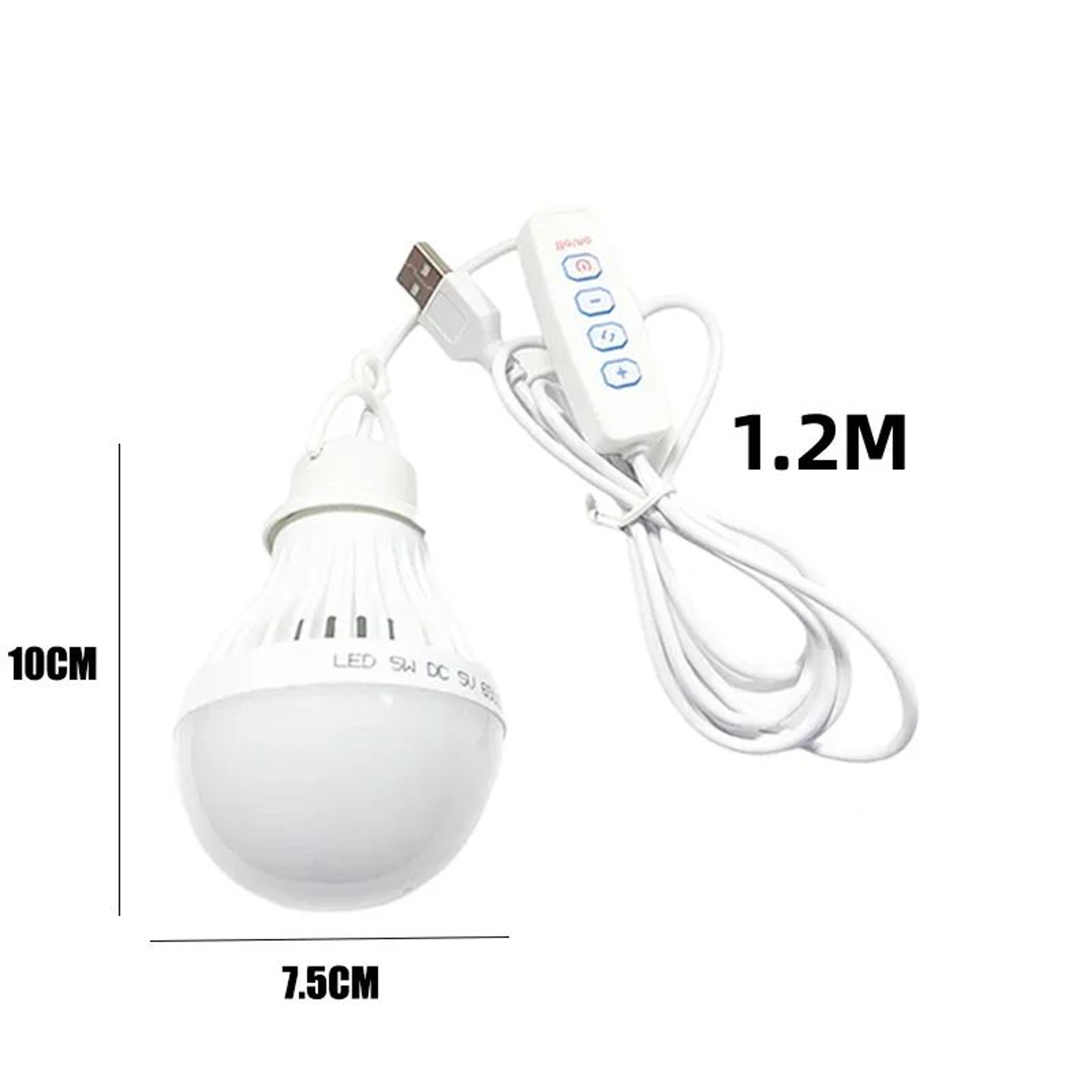 USB 3Color Dimmable LED Camping Bulb With Hanging Hook 2