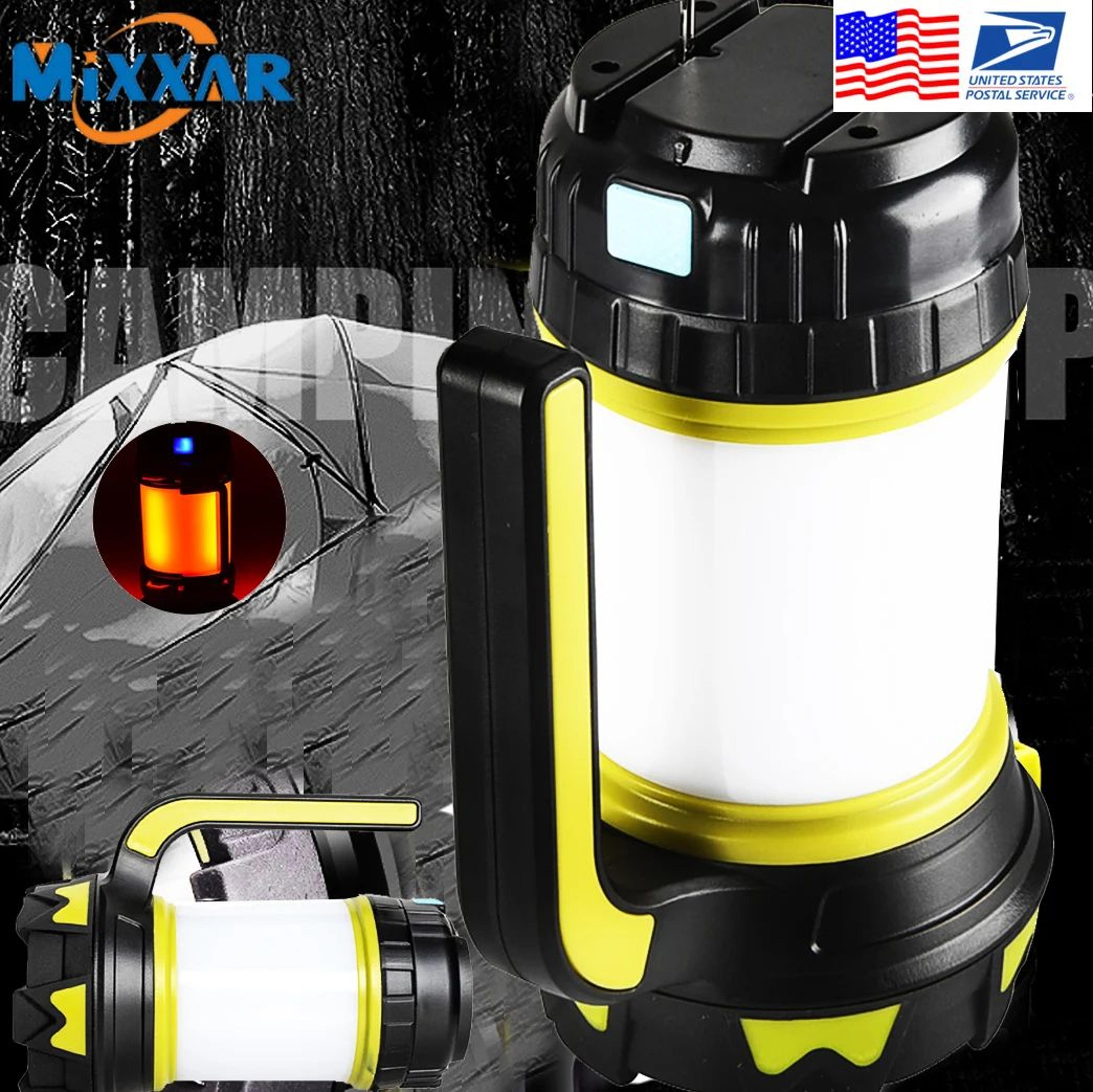 zk30 usb rechargeable led searchlight with camping lantern