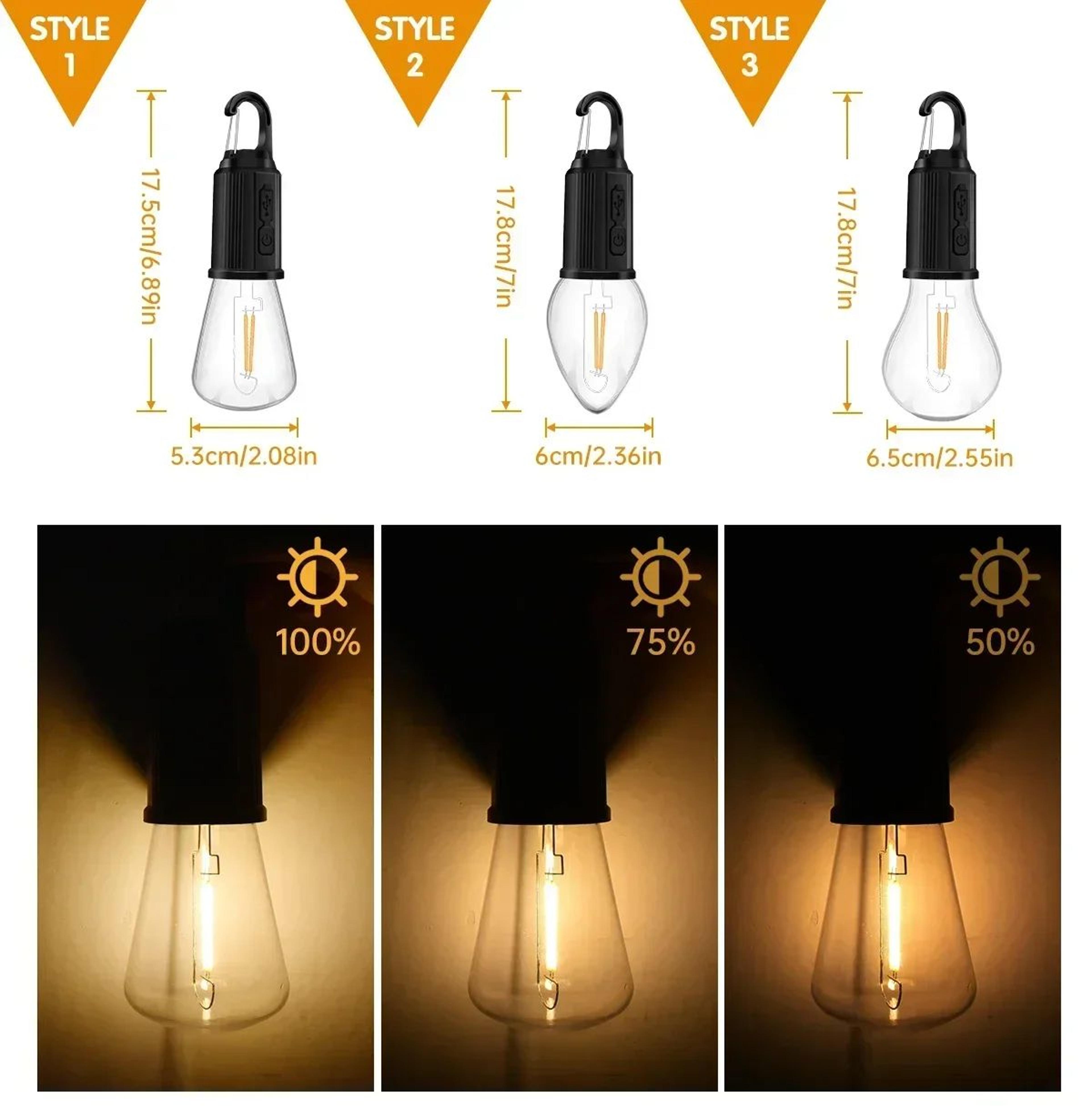TypeC Rechargeable LED Camping Lantern With Warm Light And Hanging Hook 1