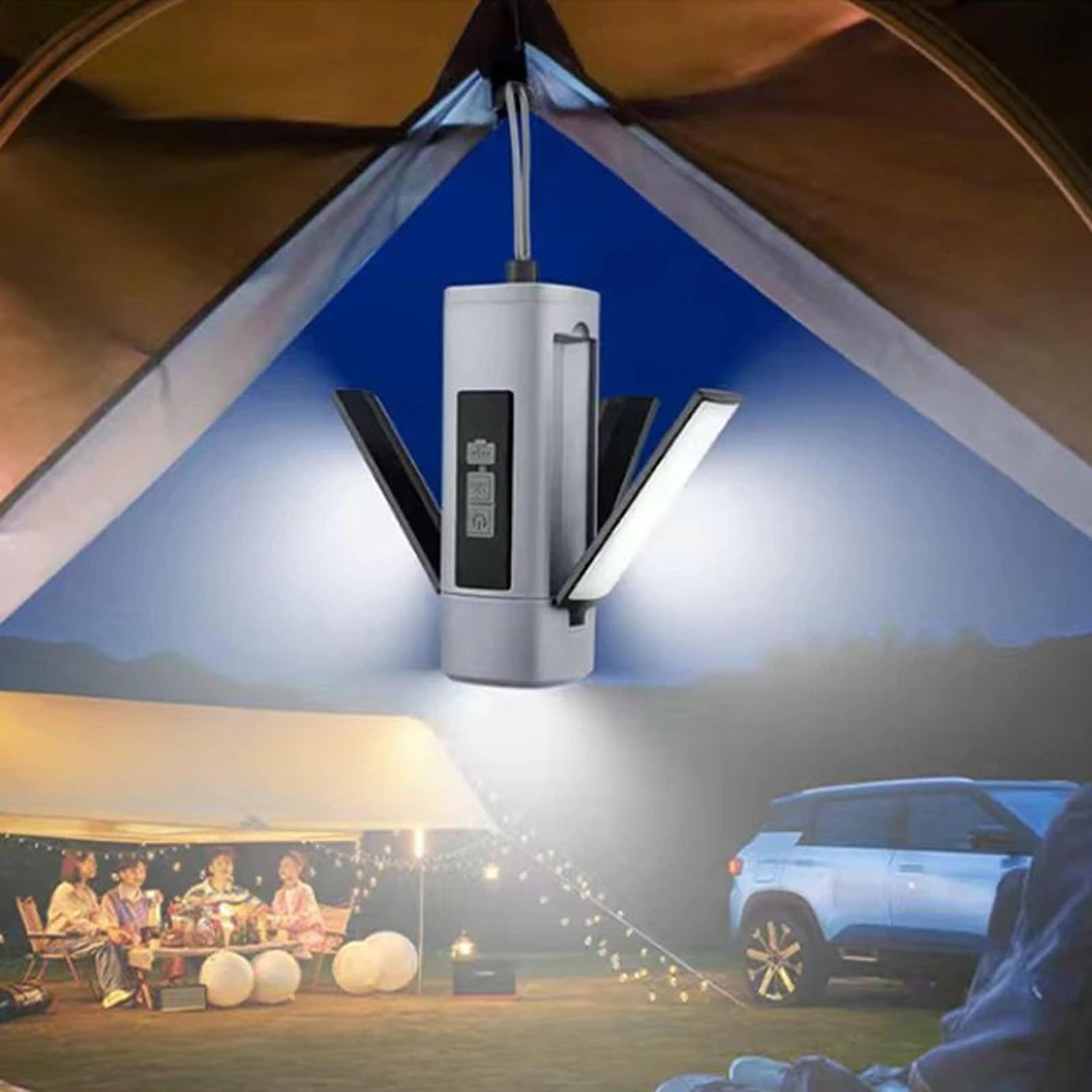 Folding Rechargeable Camping Lantern With Battery Display And Magnetic Base 3