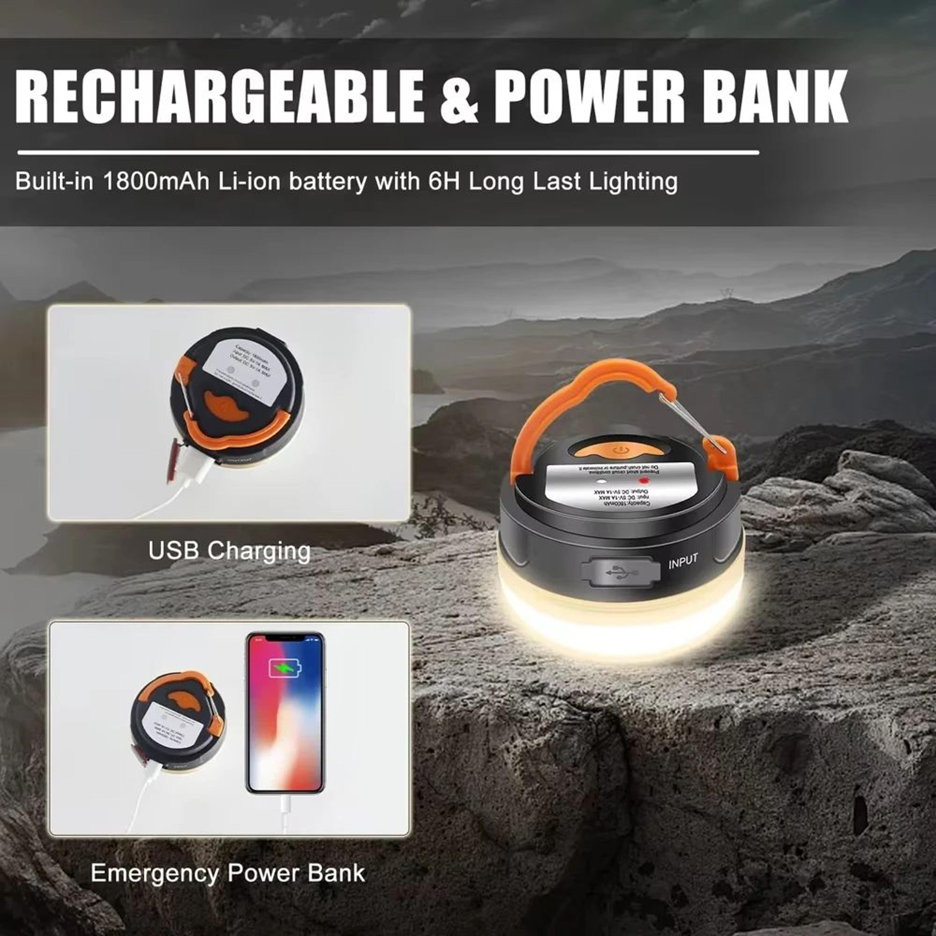 Magnetic Rechargeable LED Camping Light With Hanging Hook 4