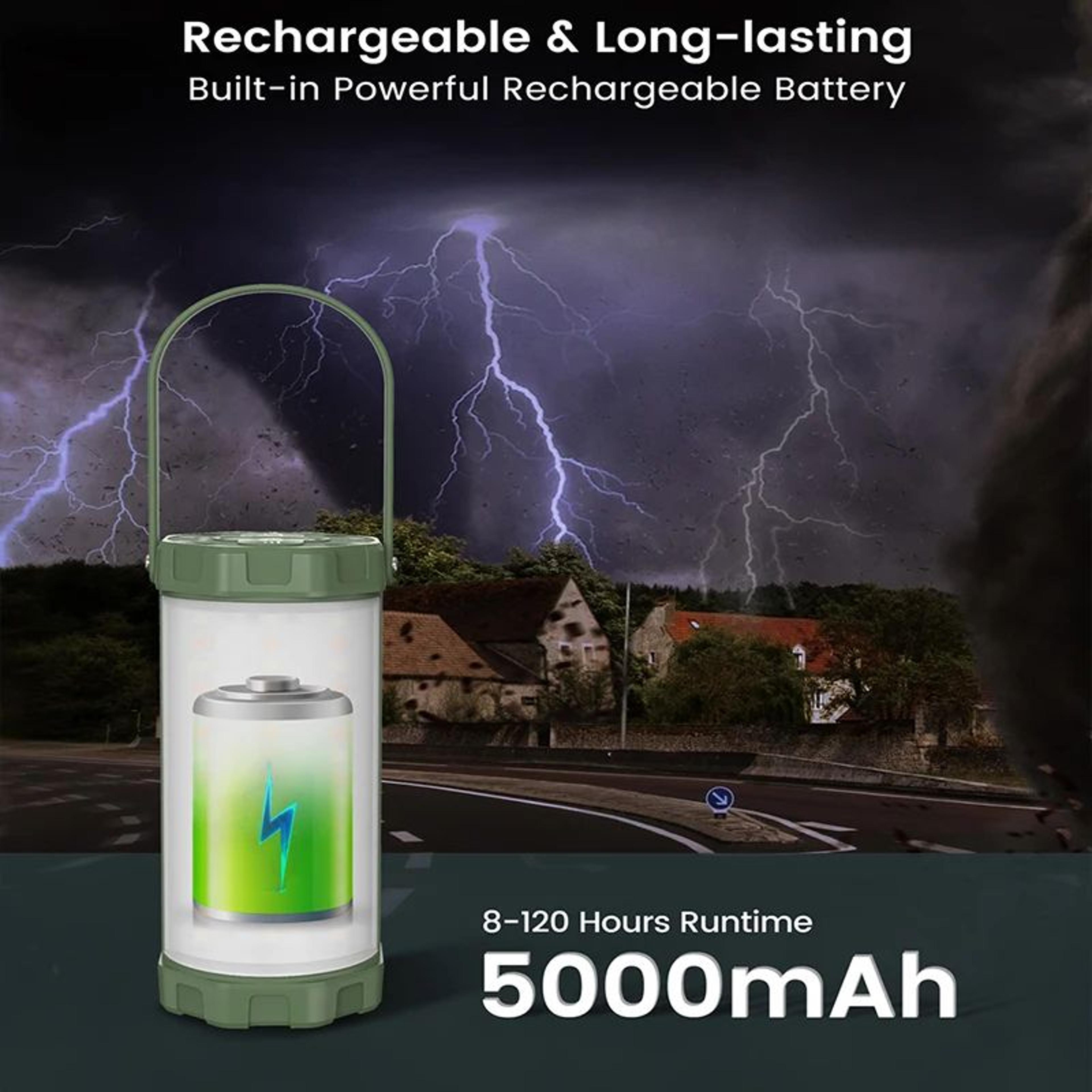 106 LED Rechargeable Survival Camping Lantern With Power Bank And SOS Light 2