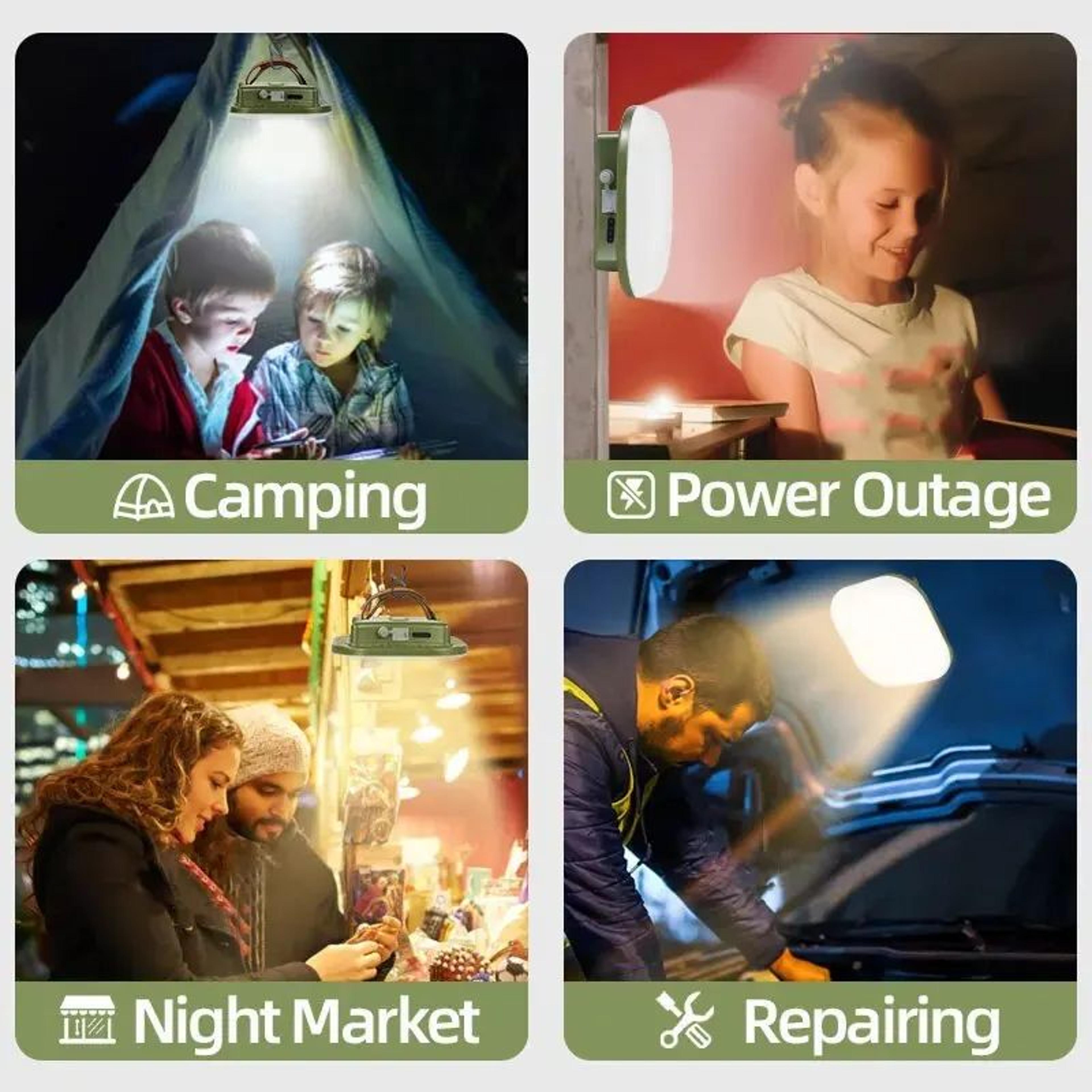 Rechargeable Magnetic Camping Lantern With USB TypeC Charging And Power Bank 4