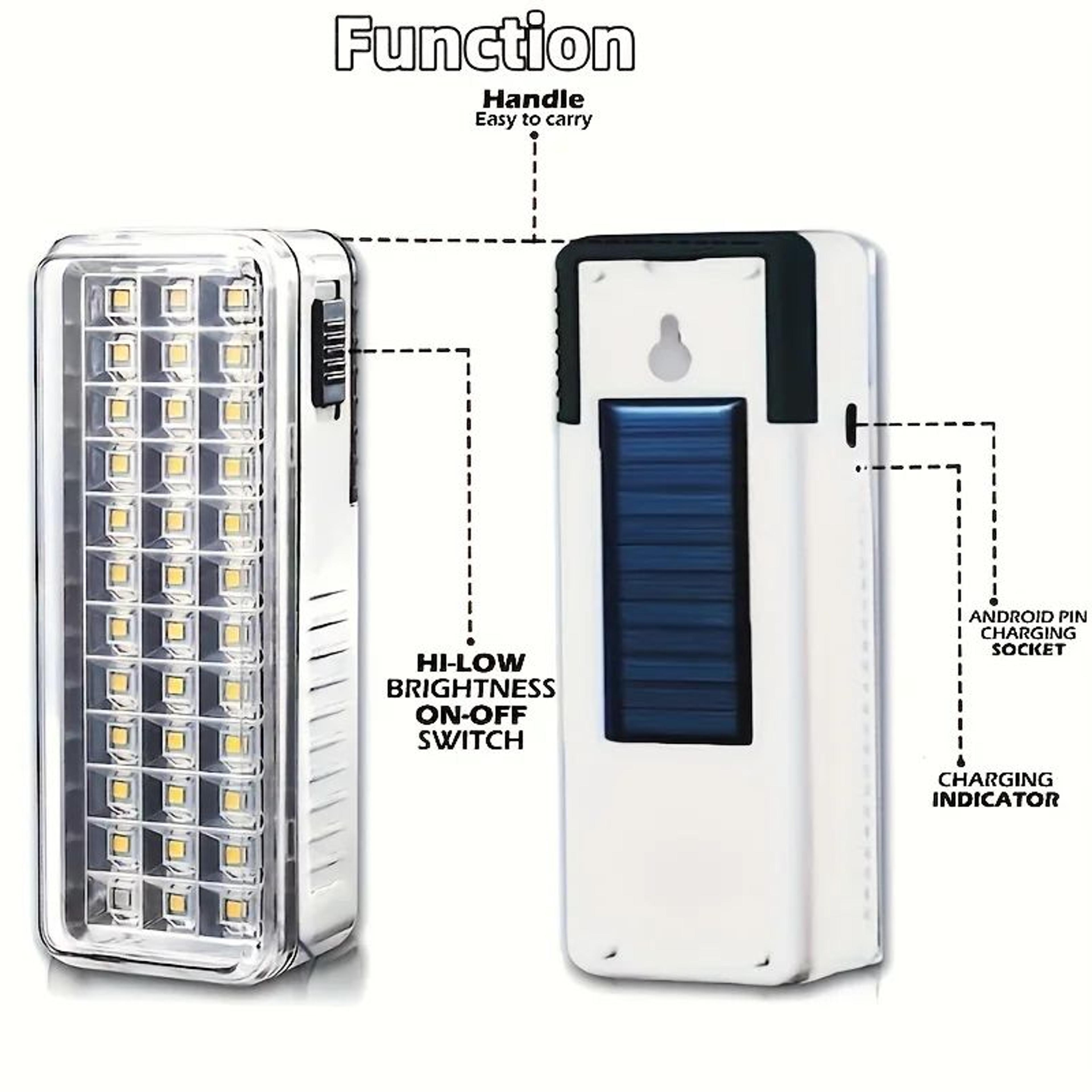 Solar Rechargeable LED Camping Lantern USB Emergency Desk Light 4