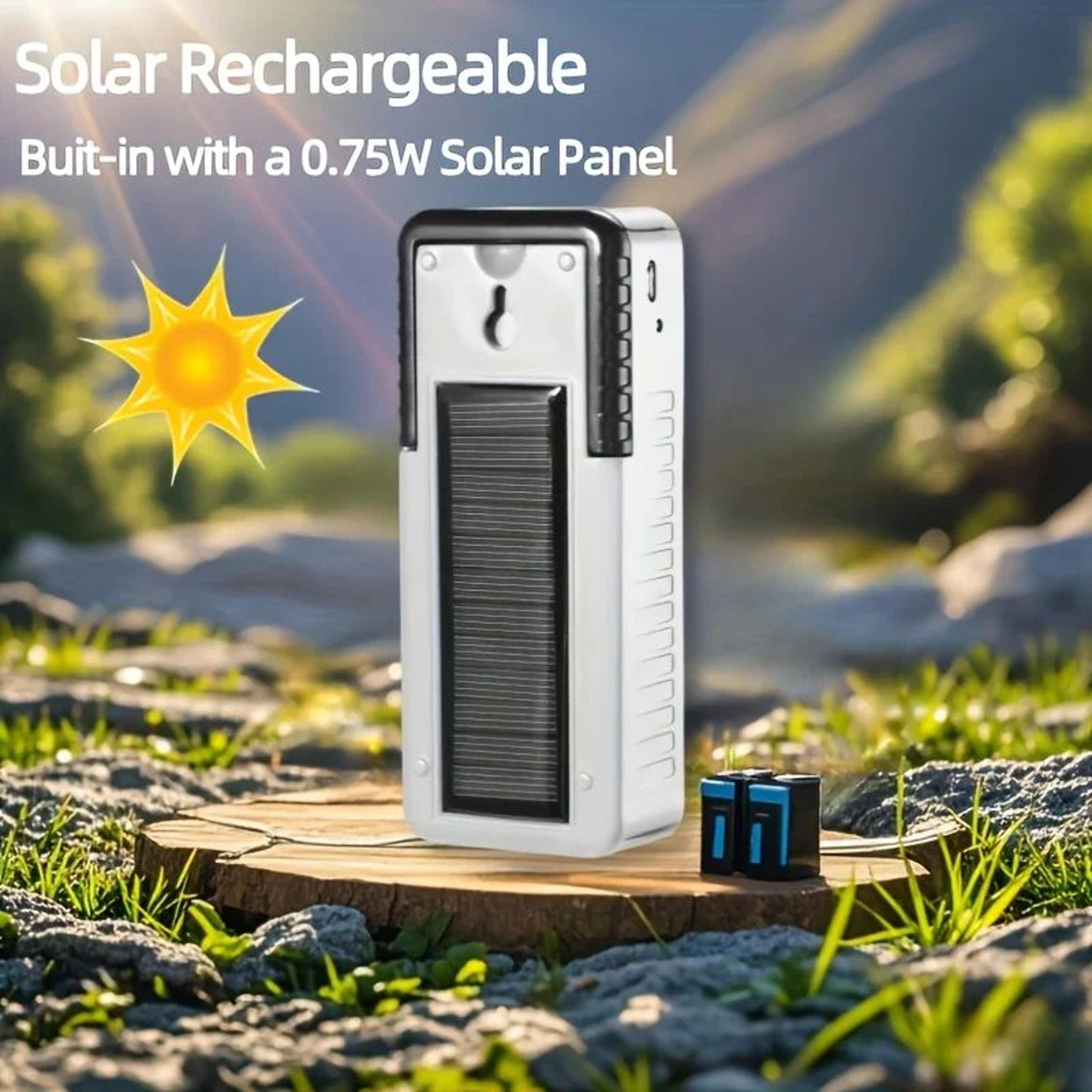 Solar Rechargeable LED Camping Lantern USB Emergency Desk Light 2