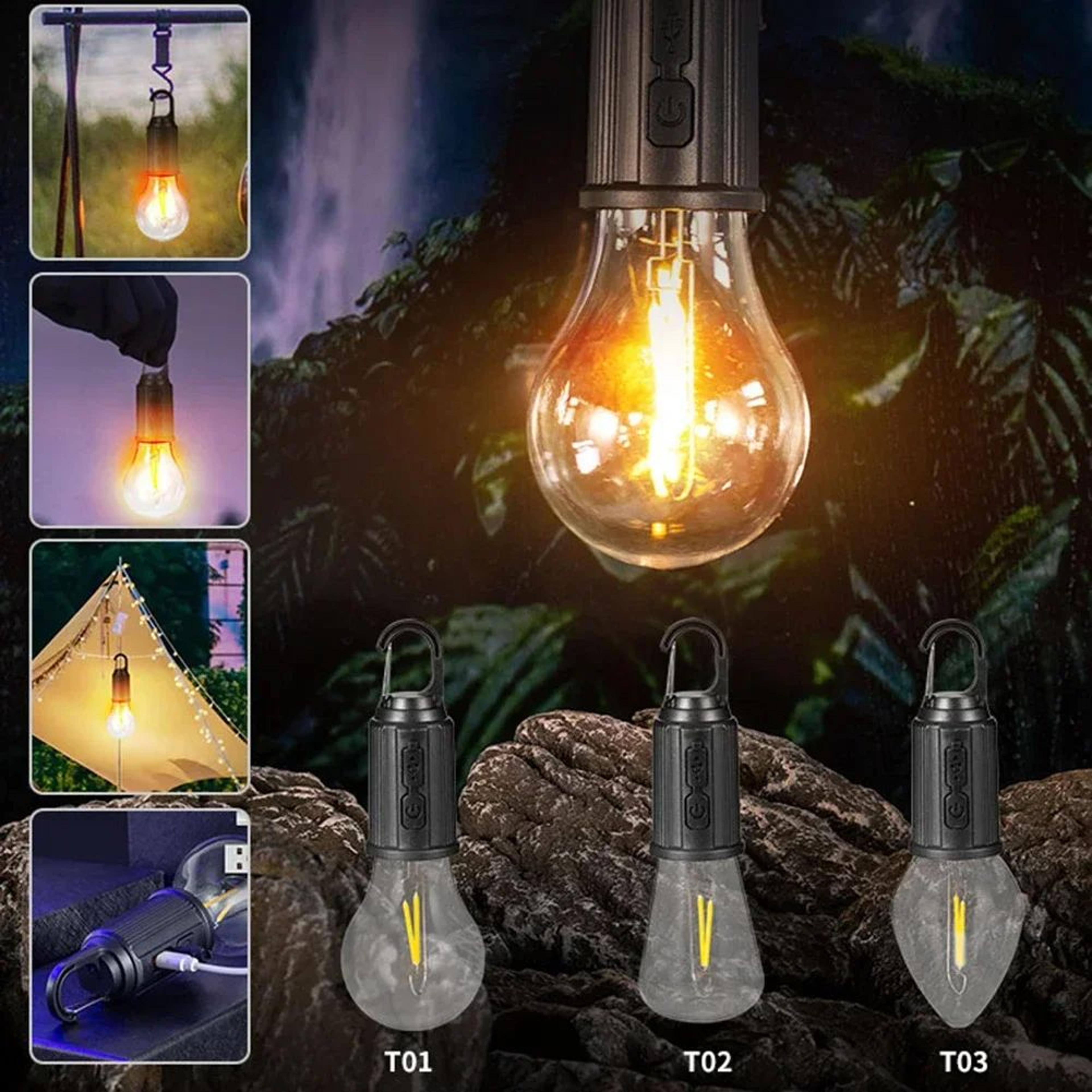 600mAh Rechargeable LED Camping Lantern With Hook And TypeC Chargi 1