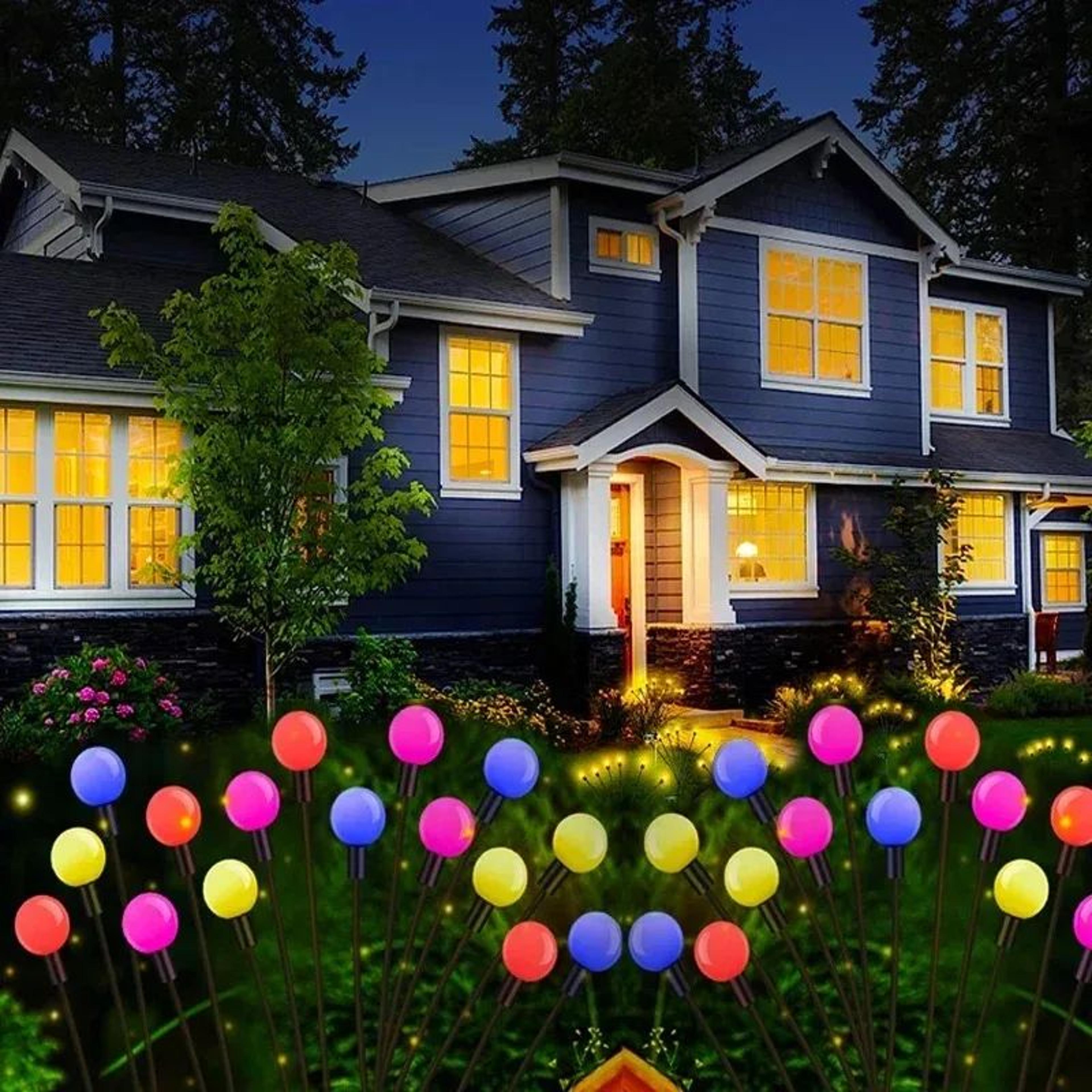 Solar Swaying Firefly Garden Lights Waterproof Outdoor Pathway Decor 3