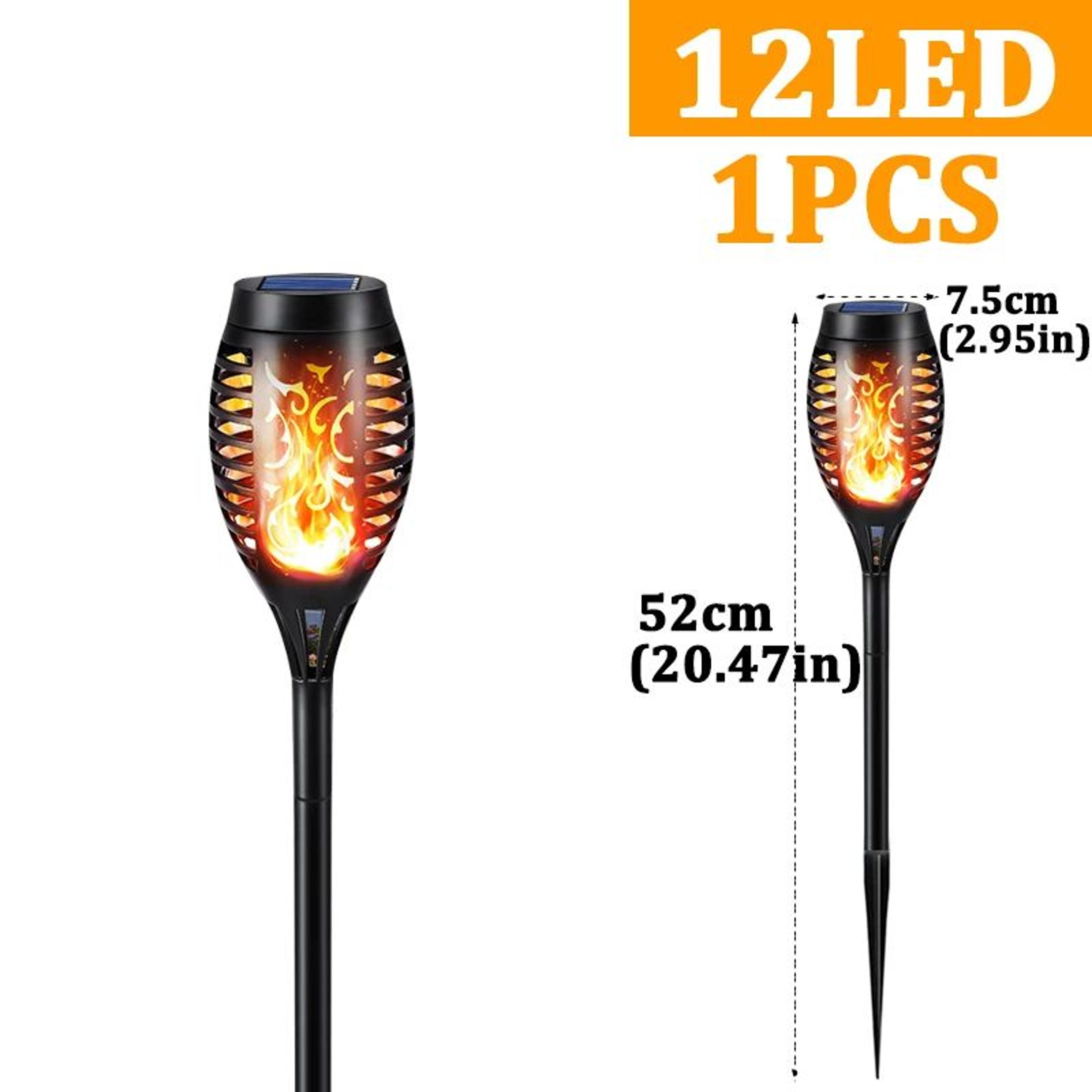 96 LED Solar Torch Lights With Flickering Flame For Garden And Patio 7