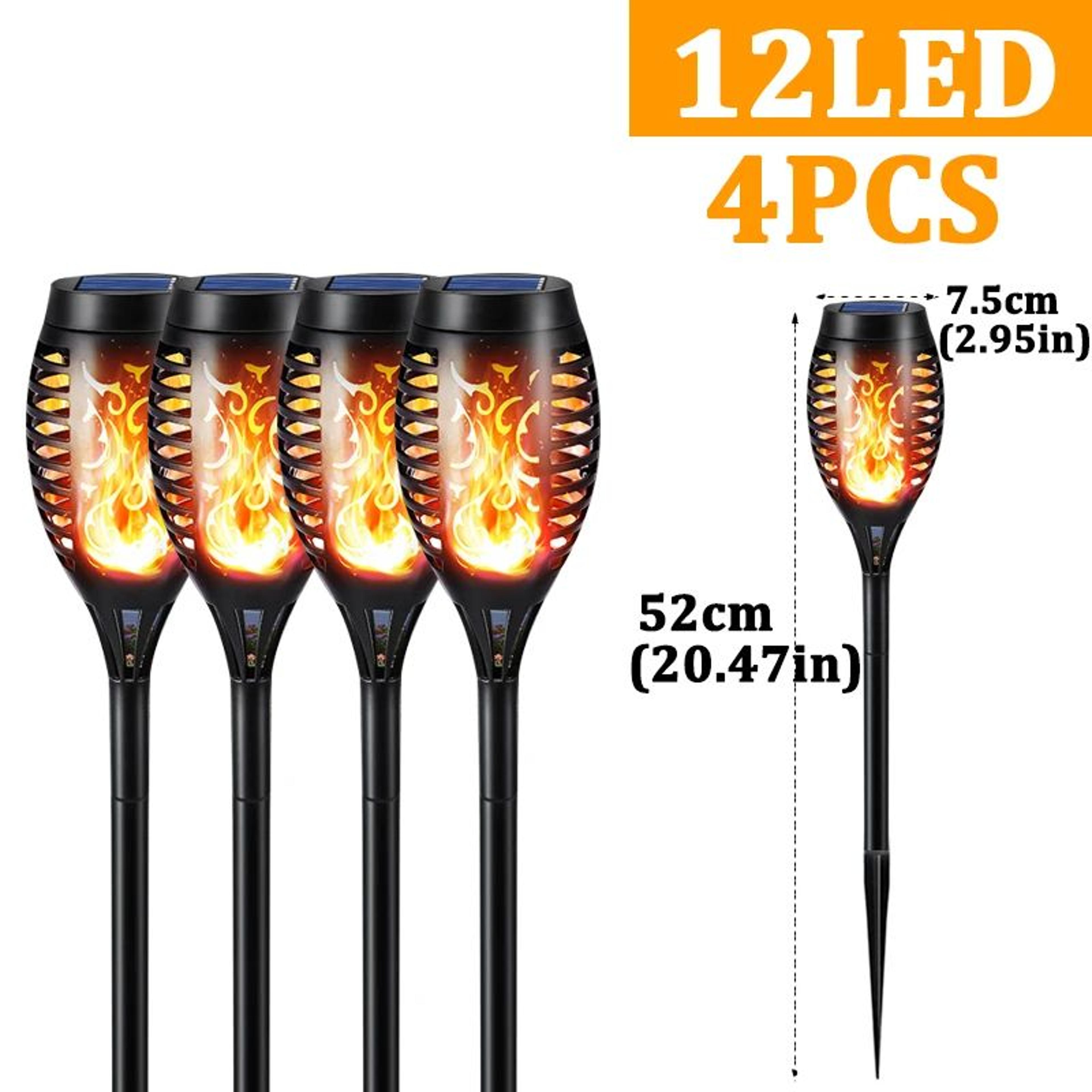 96 LED Solar Torch Lights With Flickering Flame For Garden And Patio 8