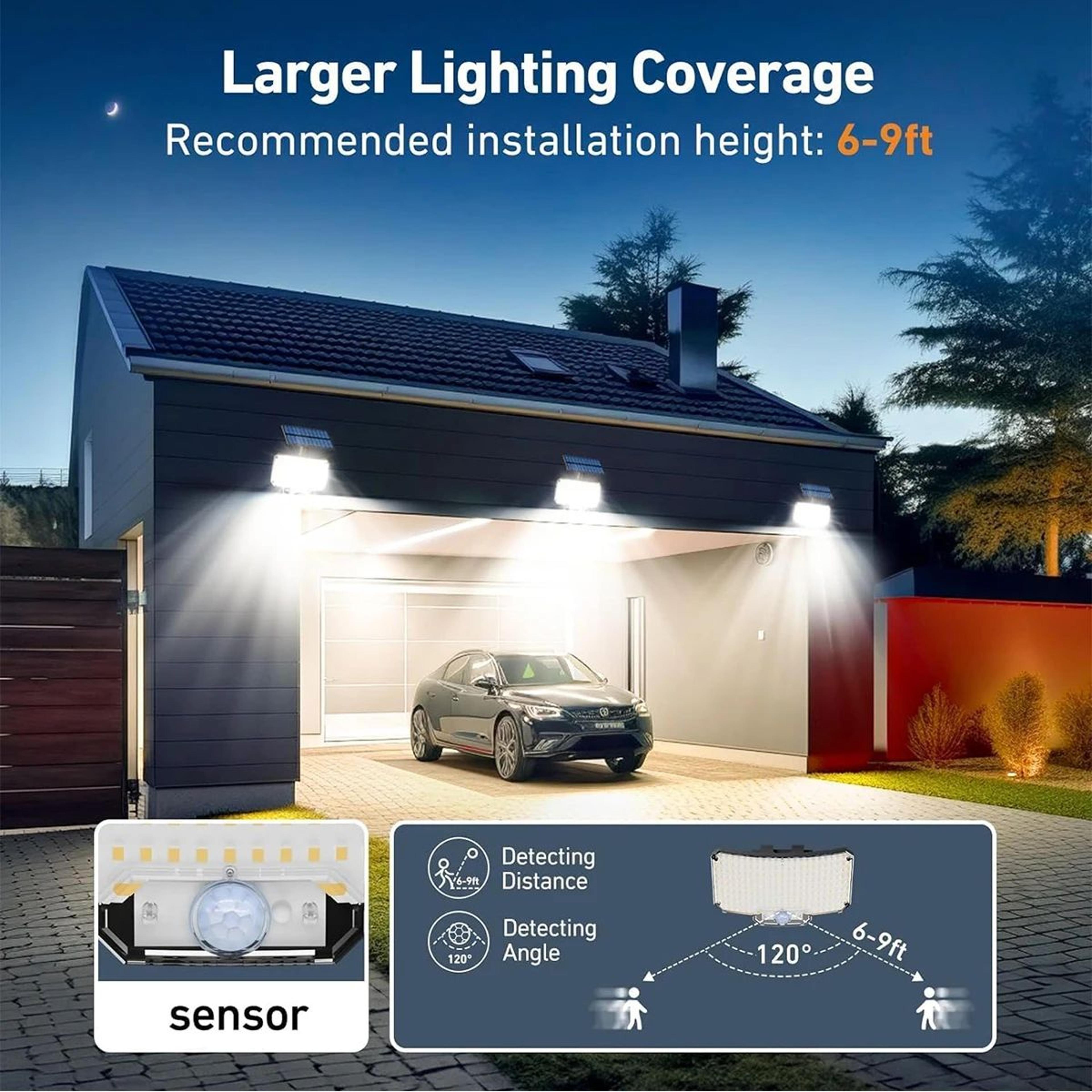 234LED Solar Motion Sensor Flood Light With Remote  IP65 Outdoor Security Light 2