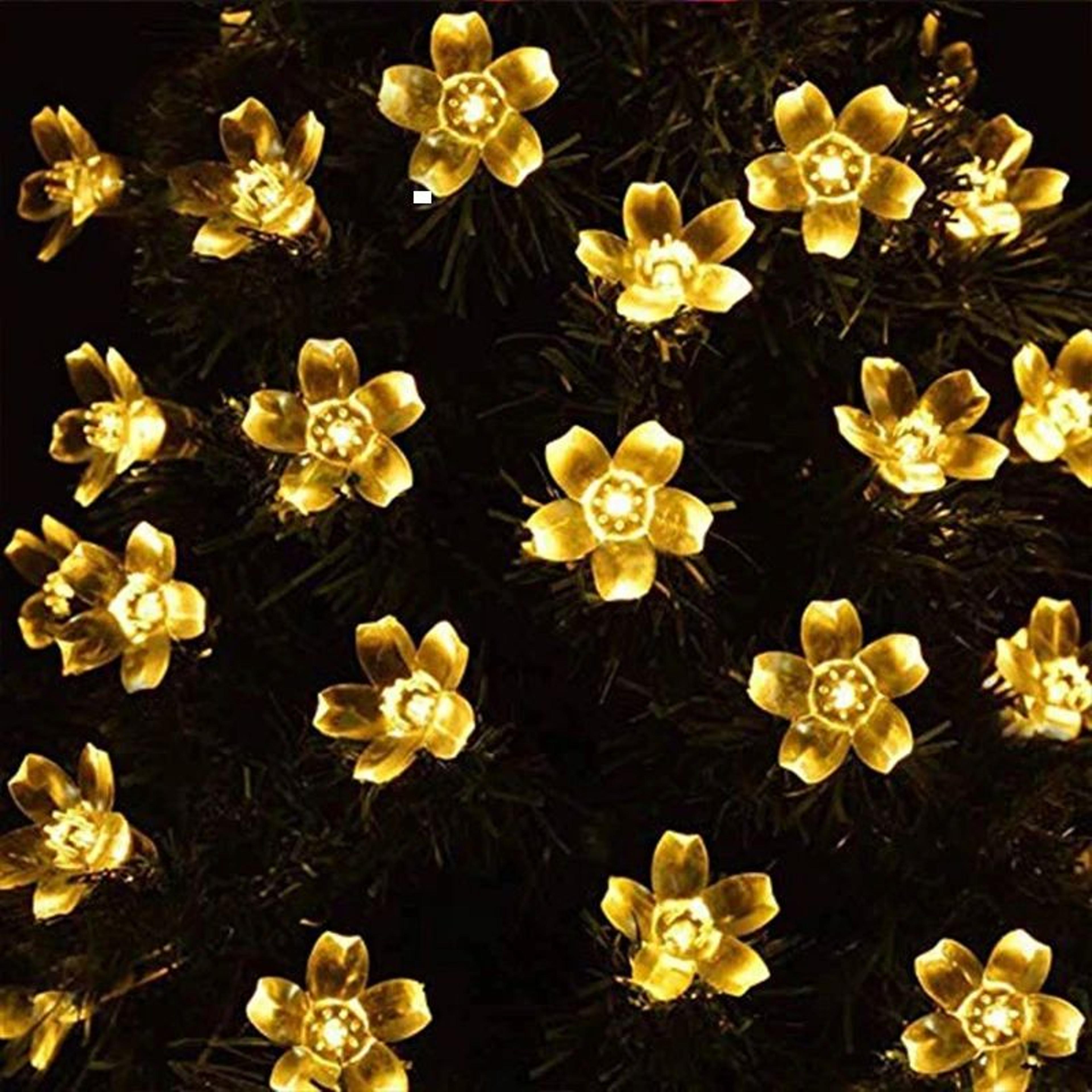 5M 20 LED Solar Cherry Blossom String Lights Outdoor Waterproof 8 Modes 3