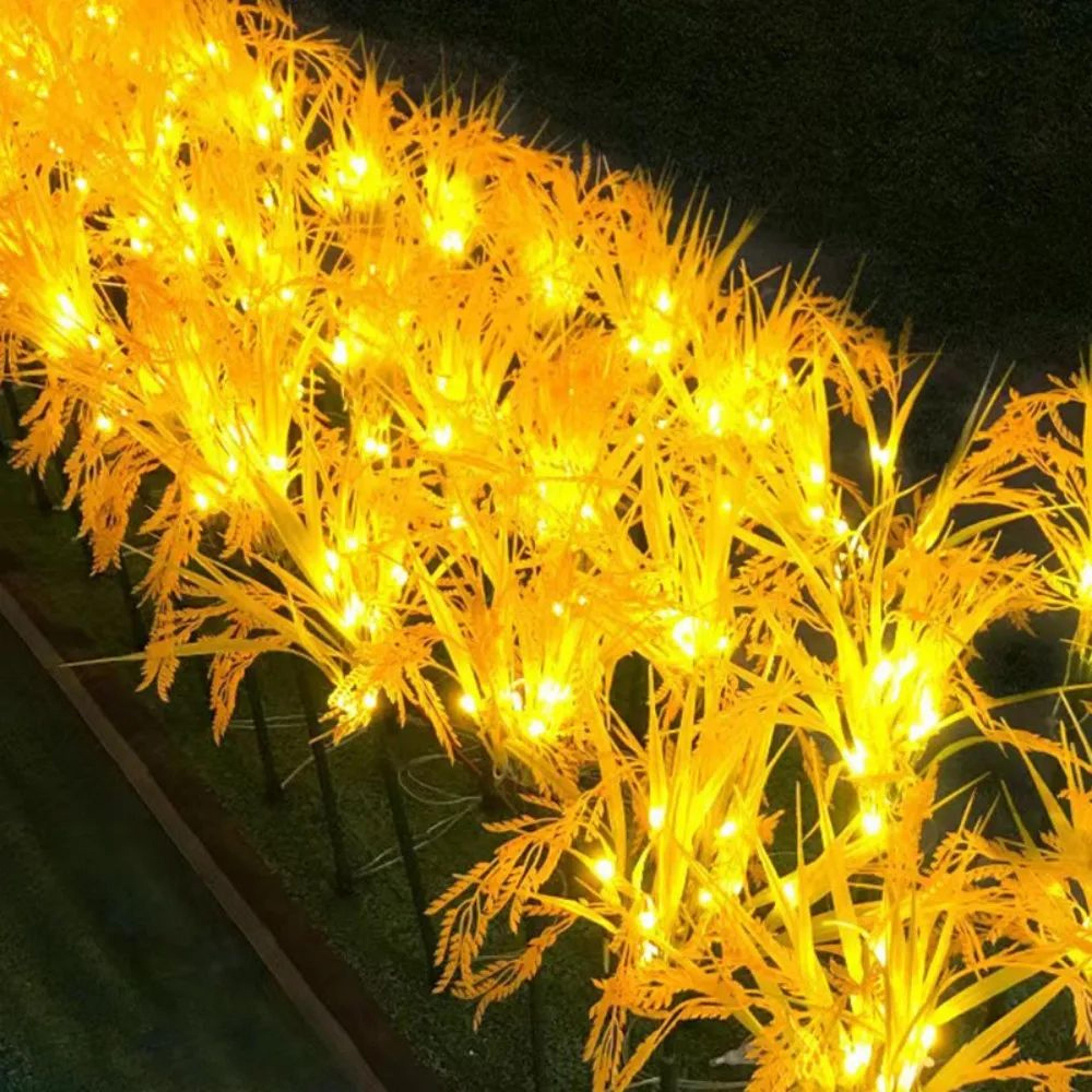 7 Head Solar Wheat Ear Garden Stake Light For Outdoor Lawn And Pathway Decor 1