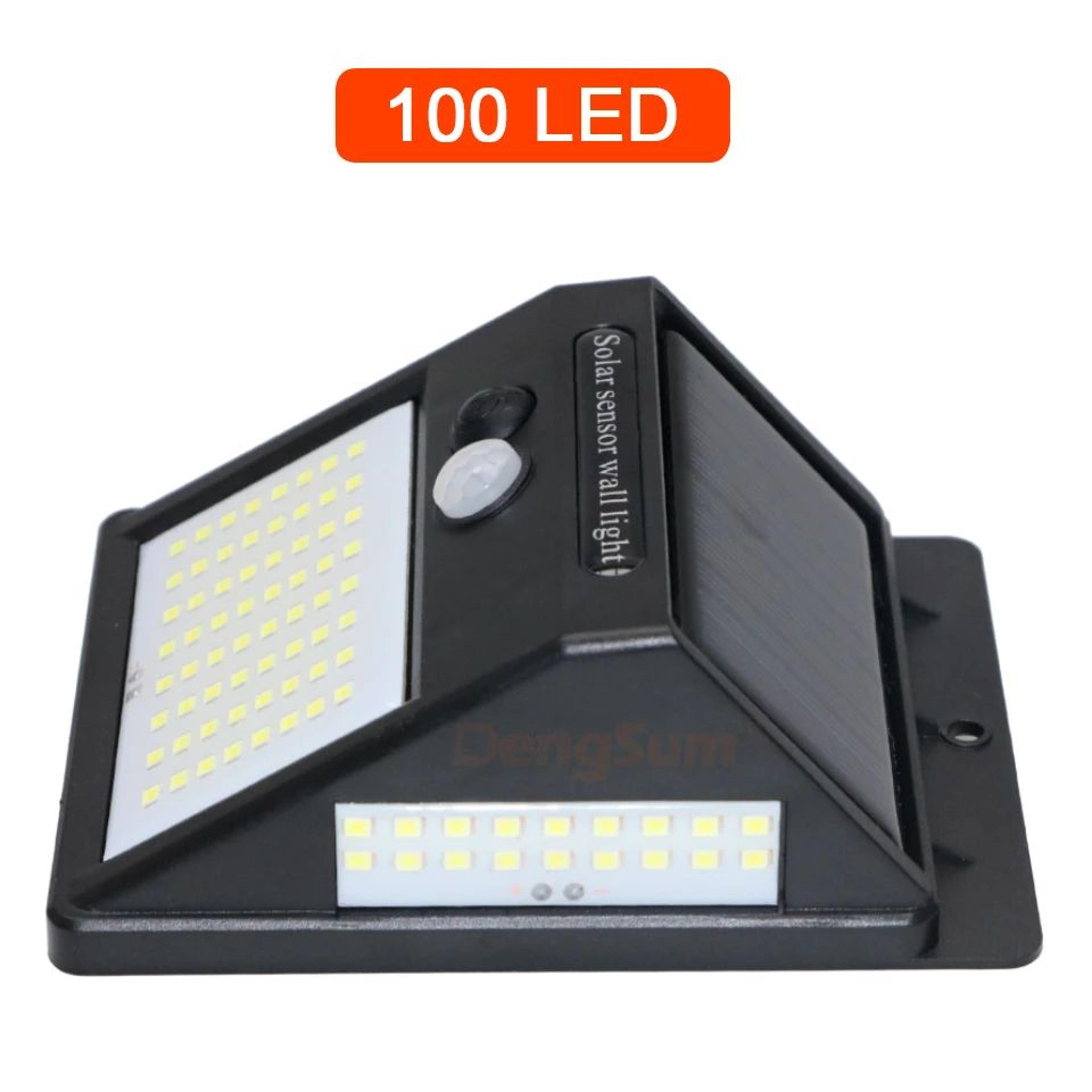 100 LED Solar Motion Sensor Wall Light 3 Sided Outdoor Security Lamp 4