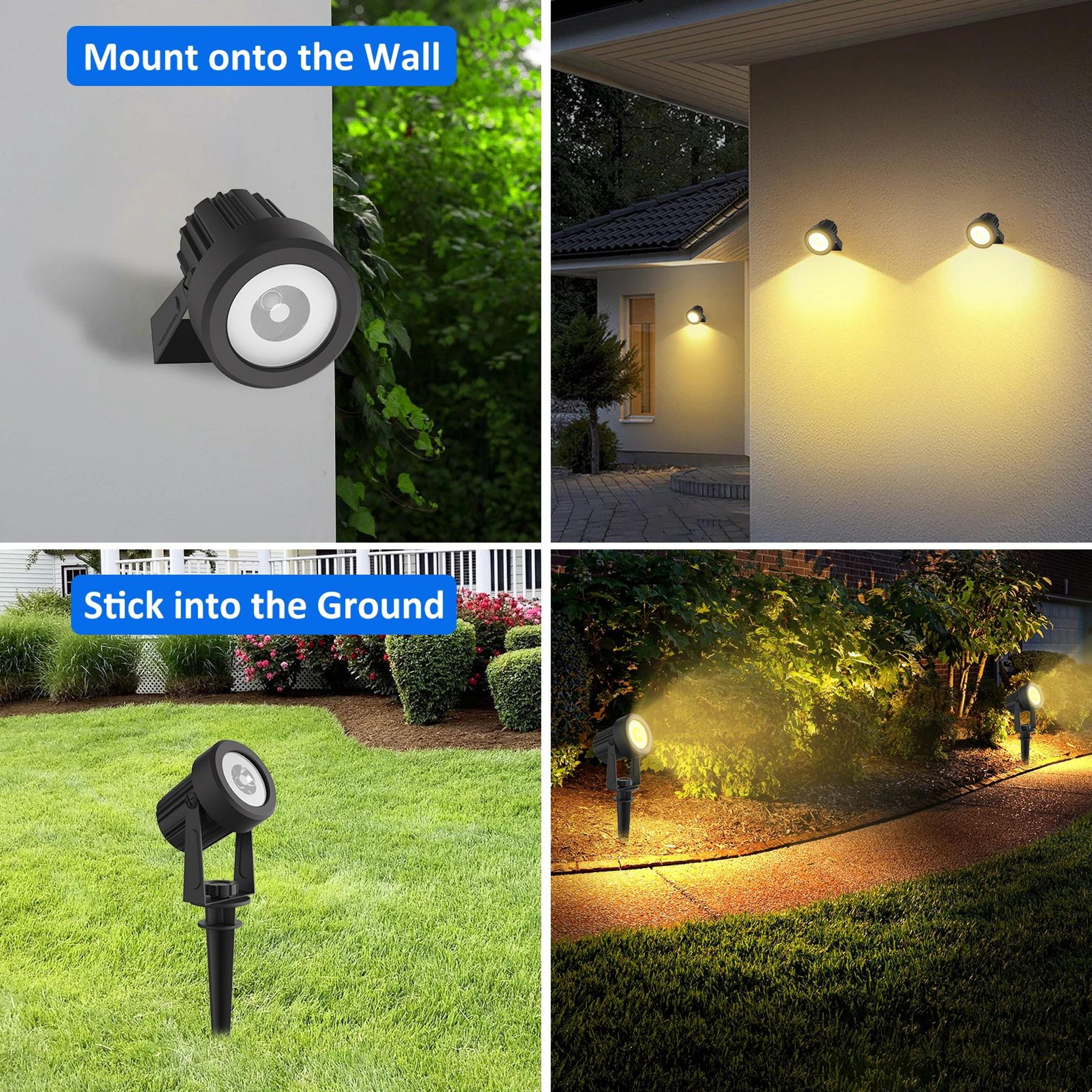 RGB Solar Garden Spotlight With App Control And IP65 Waterproof Outdoor Lighting 4