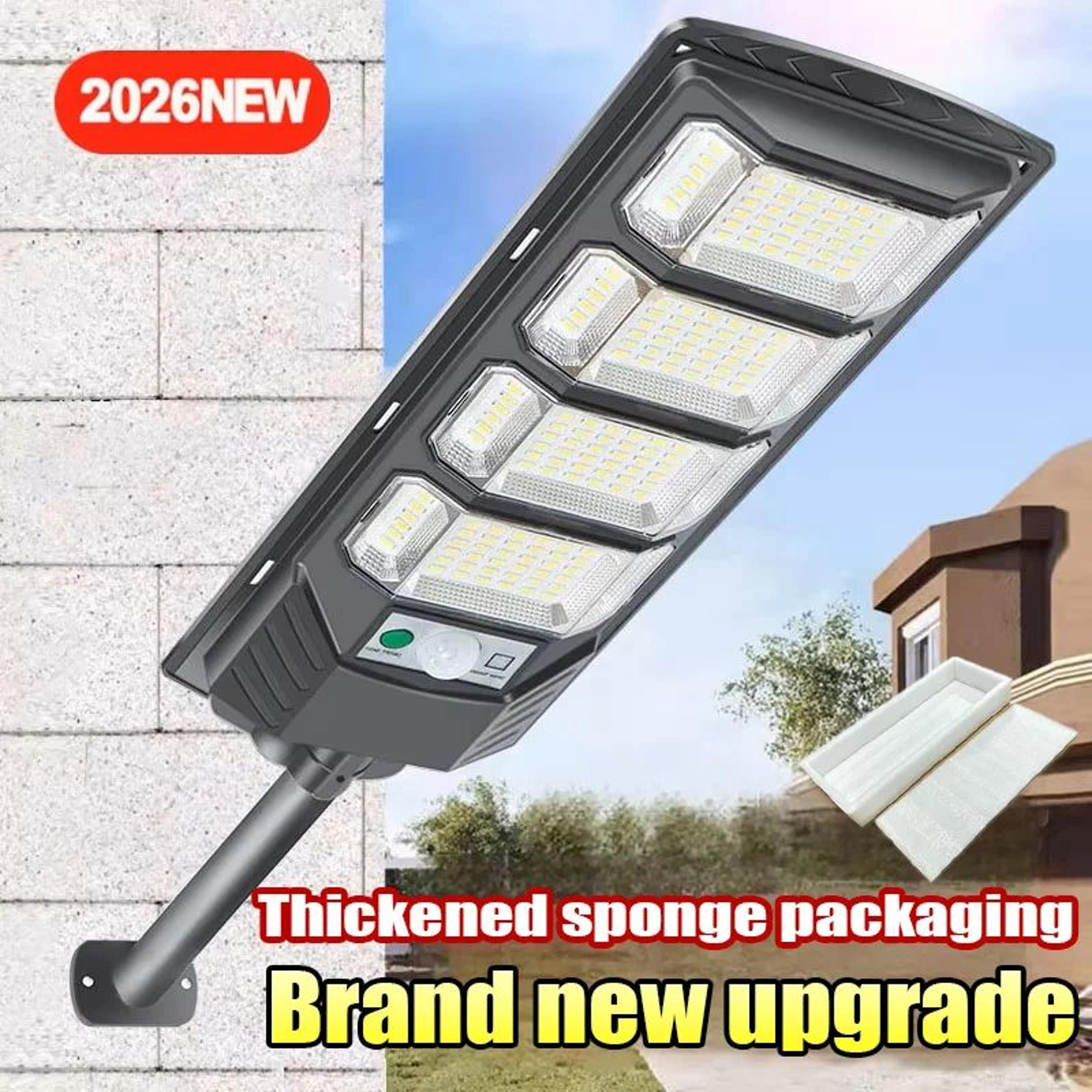 remote control solar motion sensor light - waterproof outdoor led security lamp