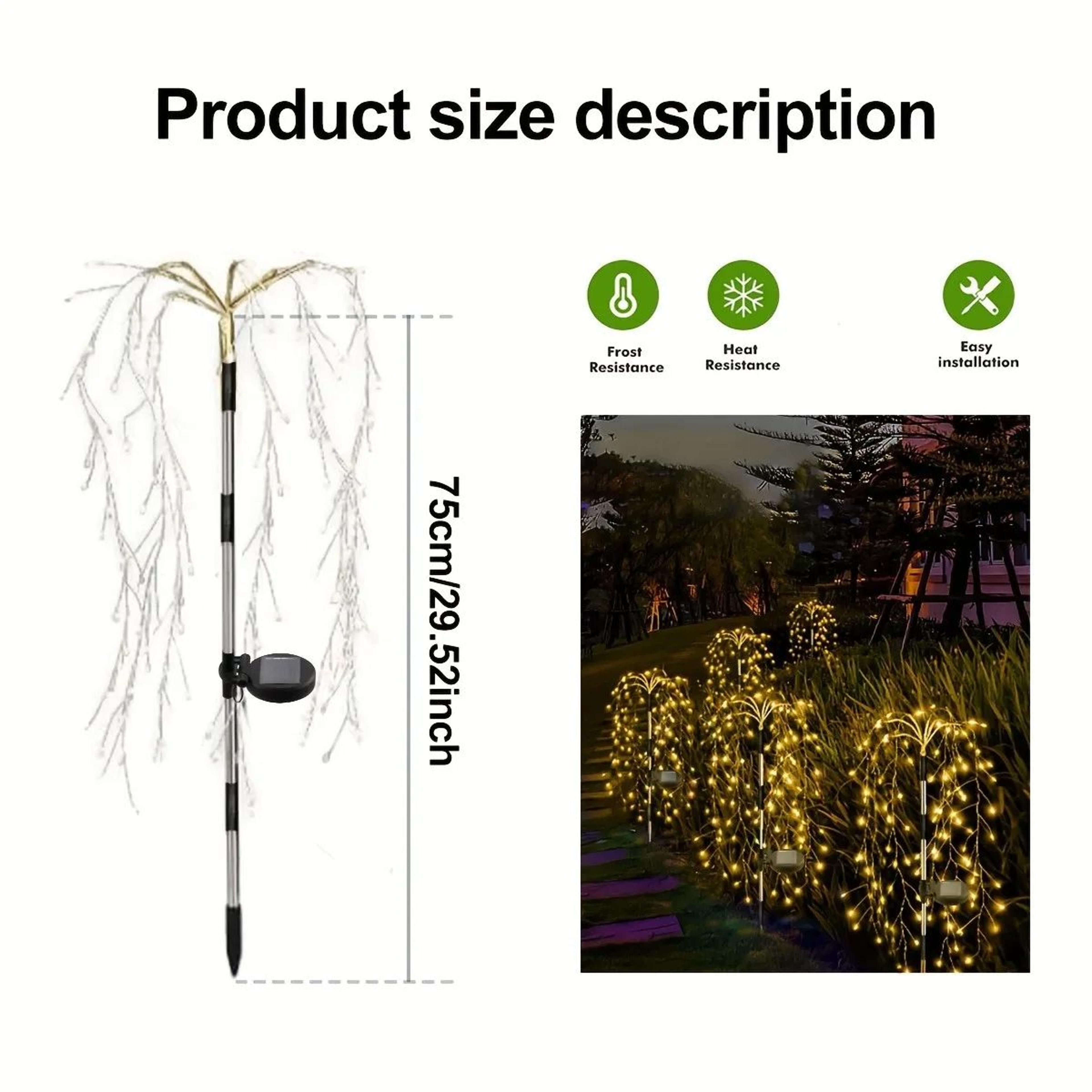 200 LED Solar Firecracker Willow Lights  IP65 Outdoor Garden Lights With 8 Modes 5
