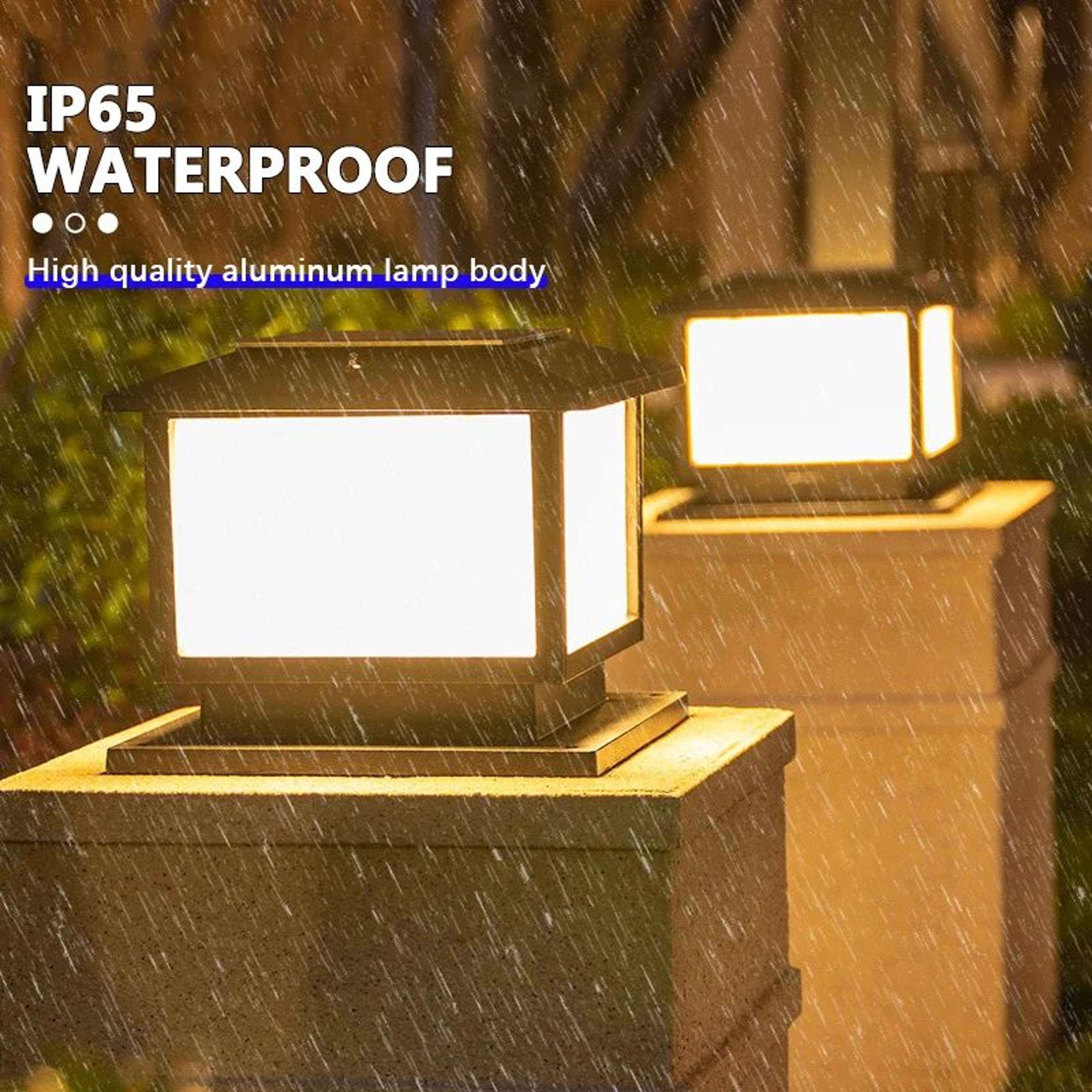 Remote Control Solar Column Light  IP65 Waterproof Outdoor Fence And Garden Light 3