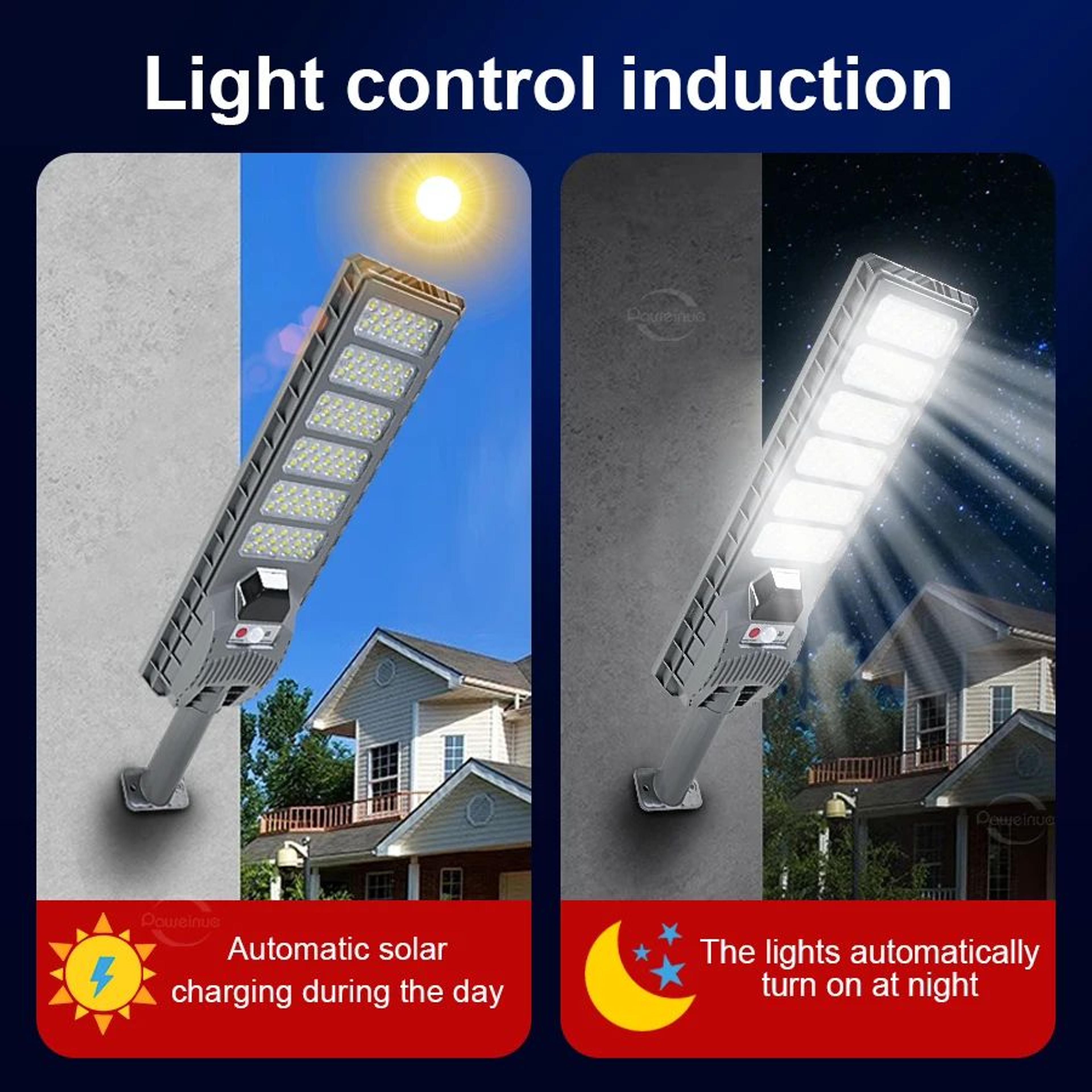 600W 20000LM Solar Motion Sensor Street Light With Remote Control 3