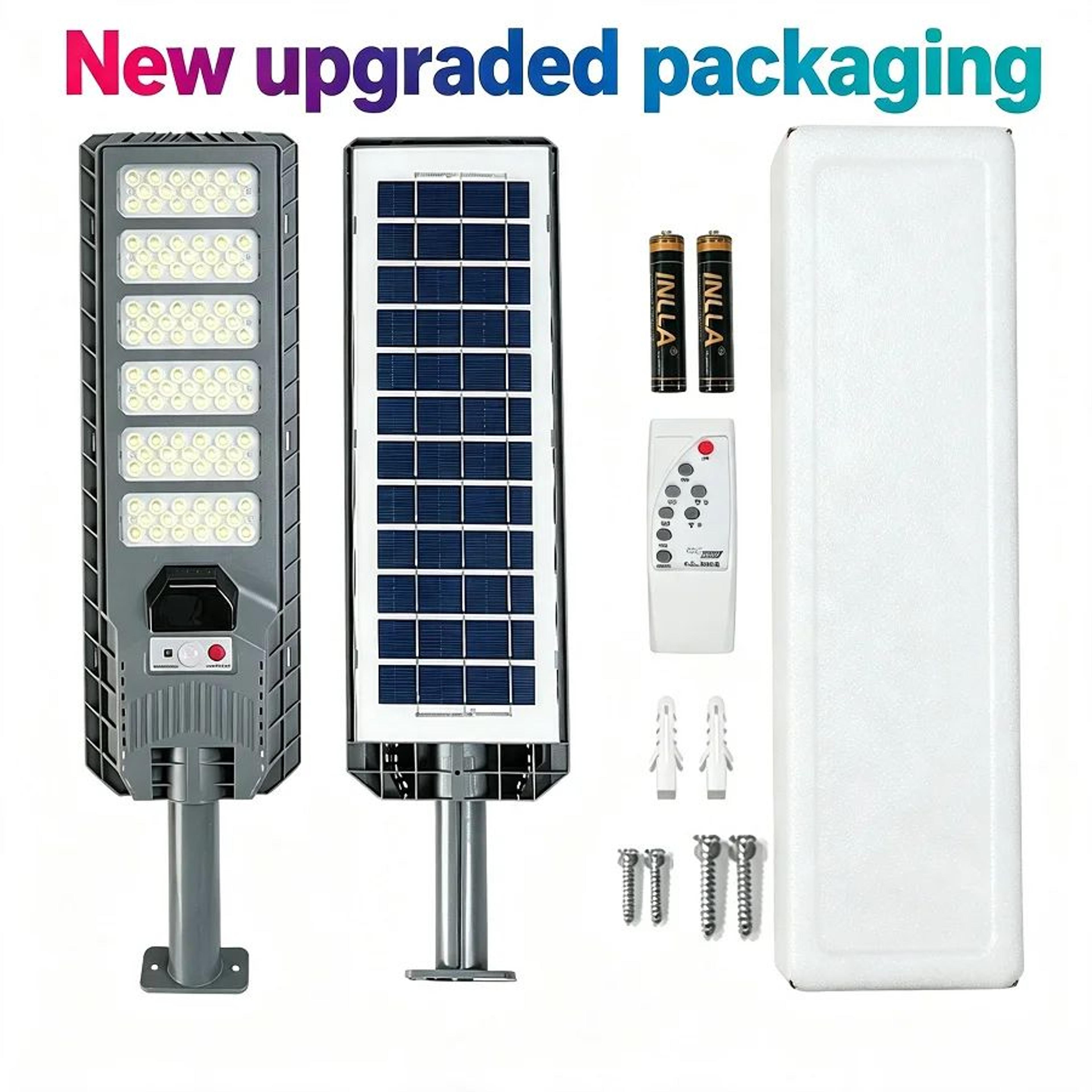 600W 20000LM Solar Motion Sensor Street Light With Remote Control 8