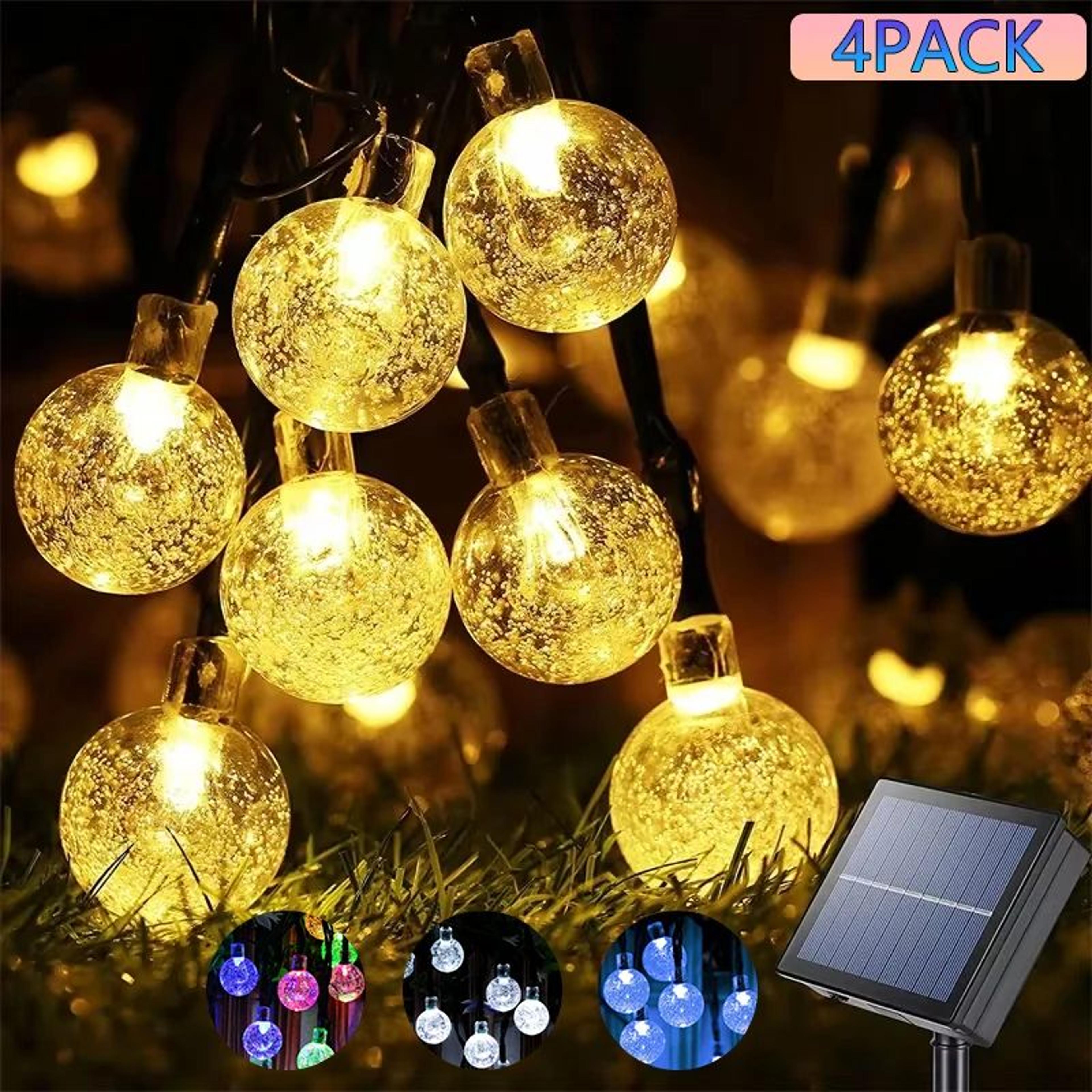 60 LED Solar Crystal Globe String Lights  Waterproof Outdoor Patio Fairy Lights 0