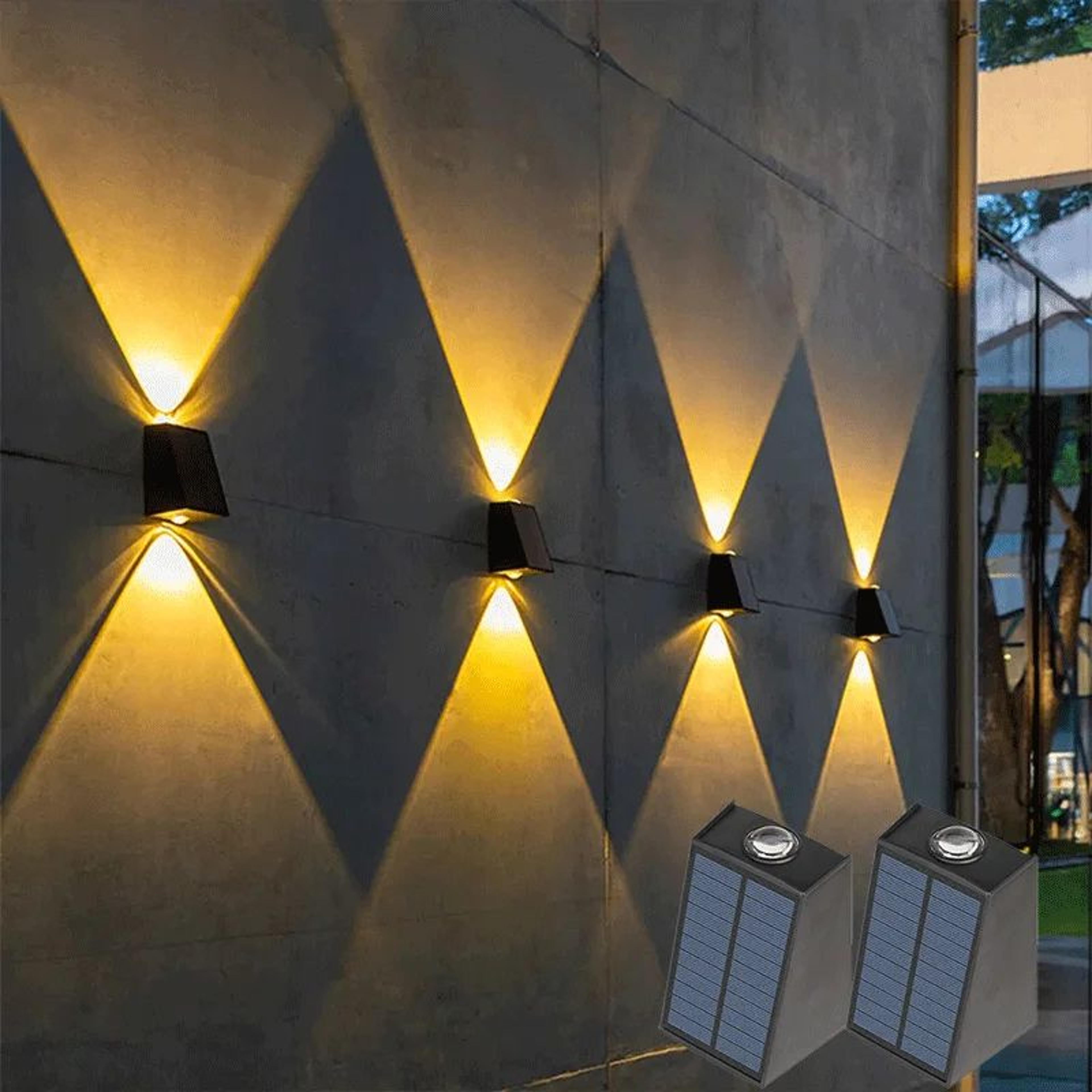 Solar LED Wall Light  IP65 Waterproof Up And Down Outdoor Garden Light 0