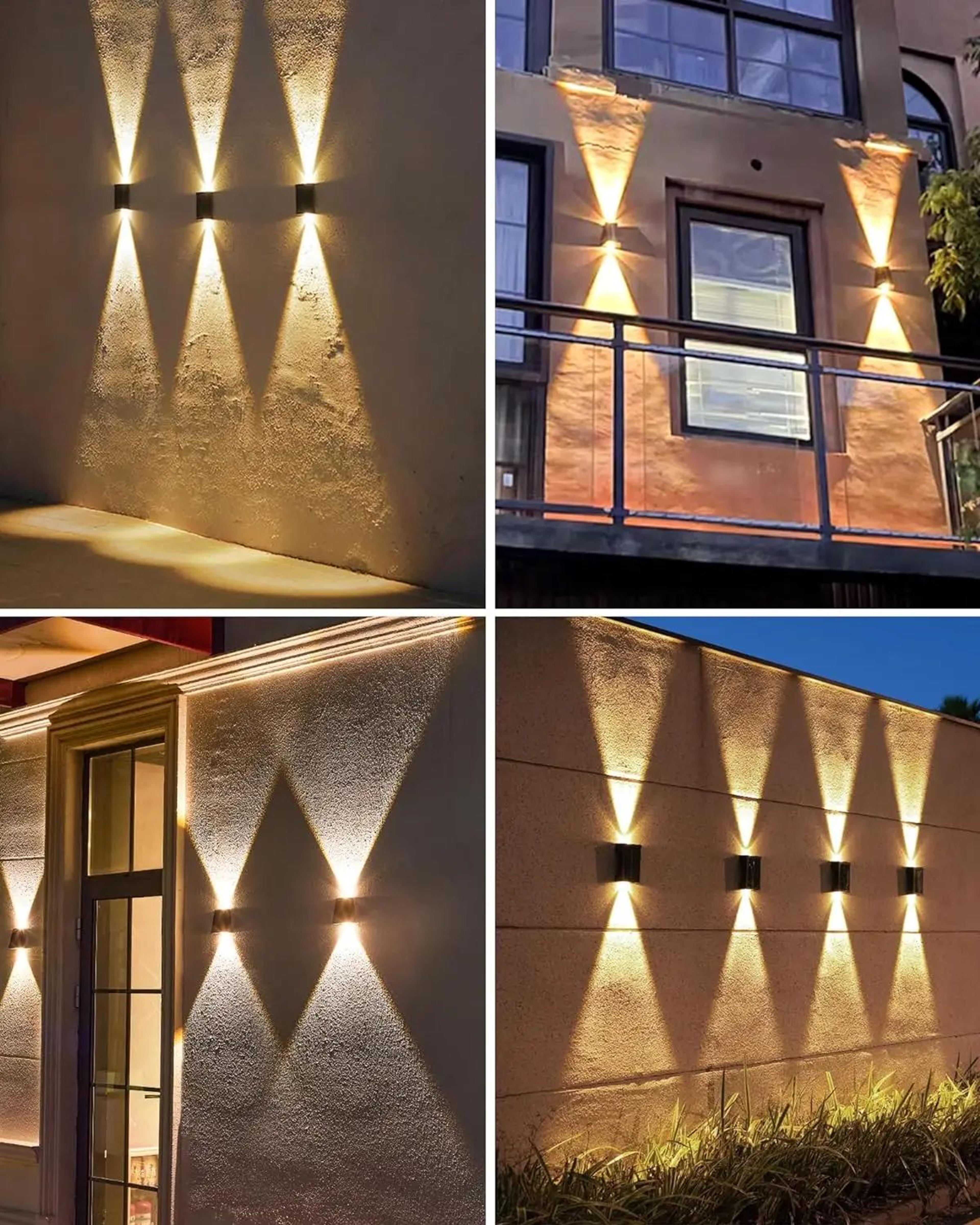 Solar LED Wall Light  IP65 Waterproof Up And Down Outdoor Garden Light 3