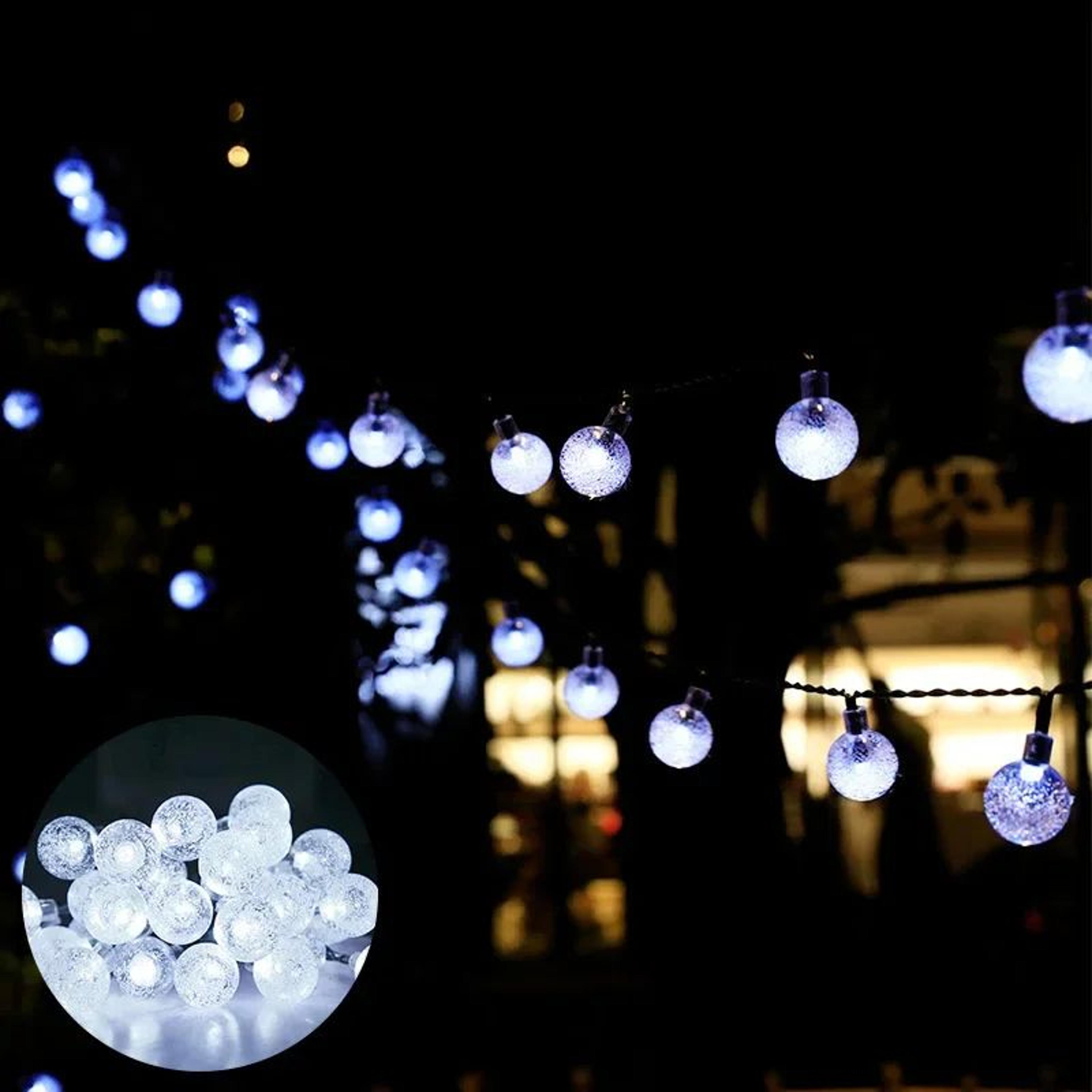 Solar Crystal Globe String Lights  5M 20 LED Solar Fairy Lights With 8 Modes 4