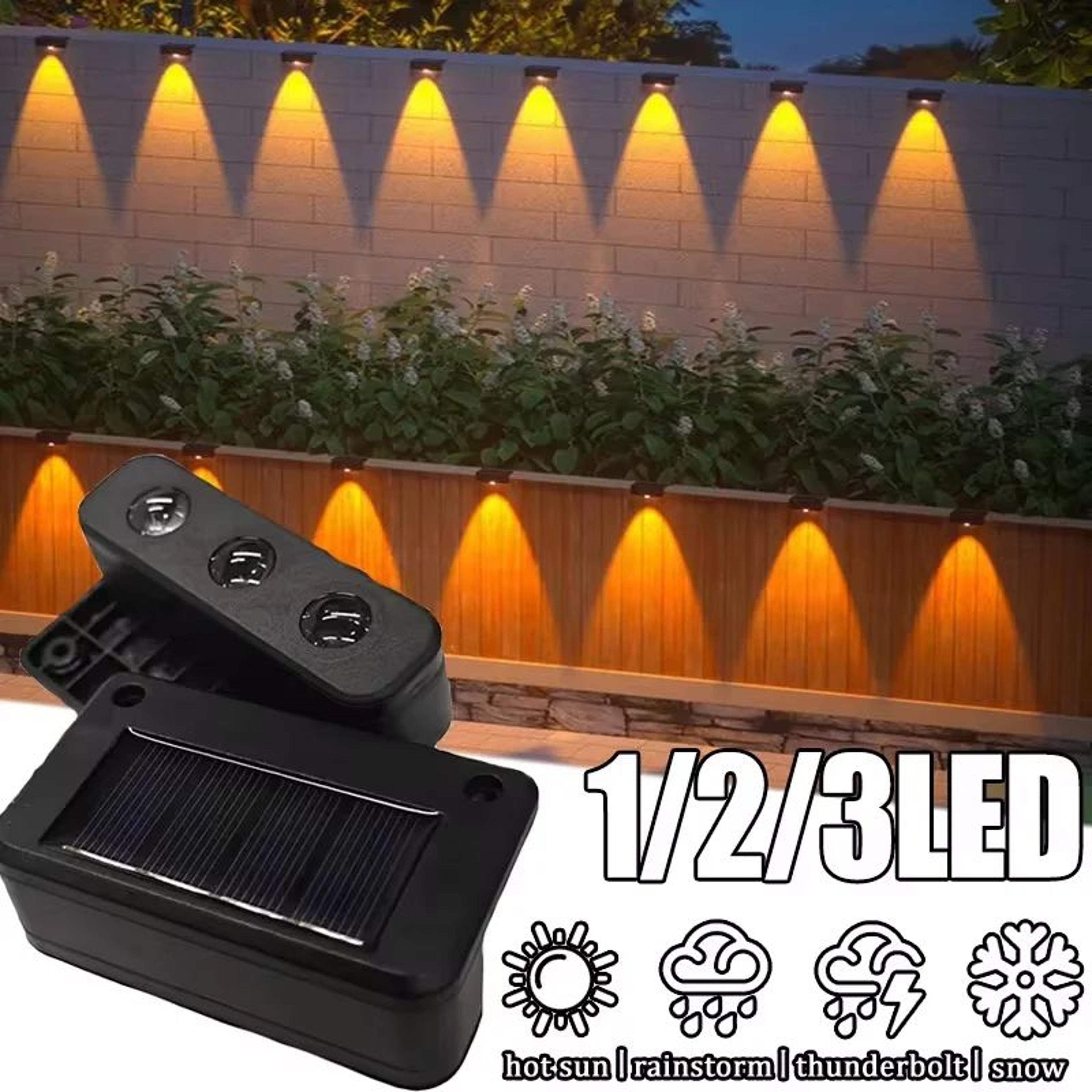solar up and down outdoor wall light - waterproof led garden and fence lamp