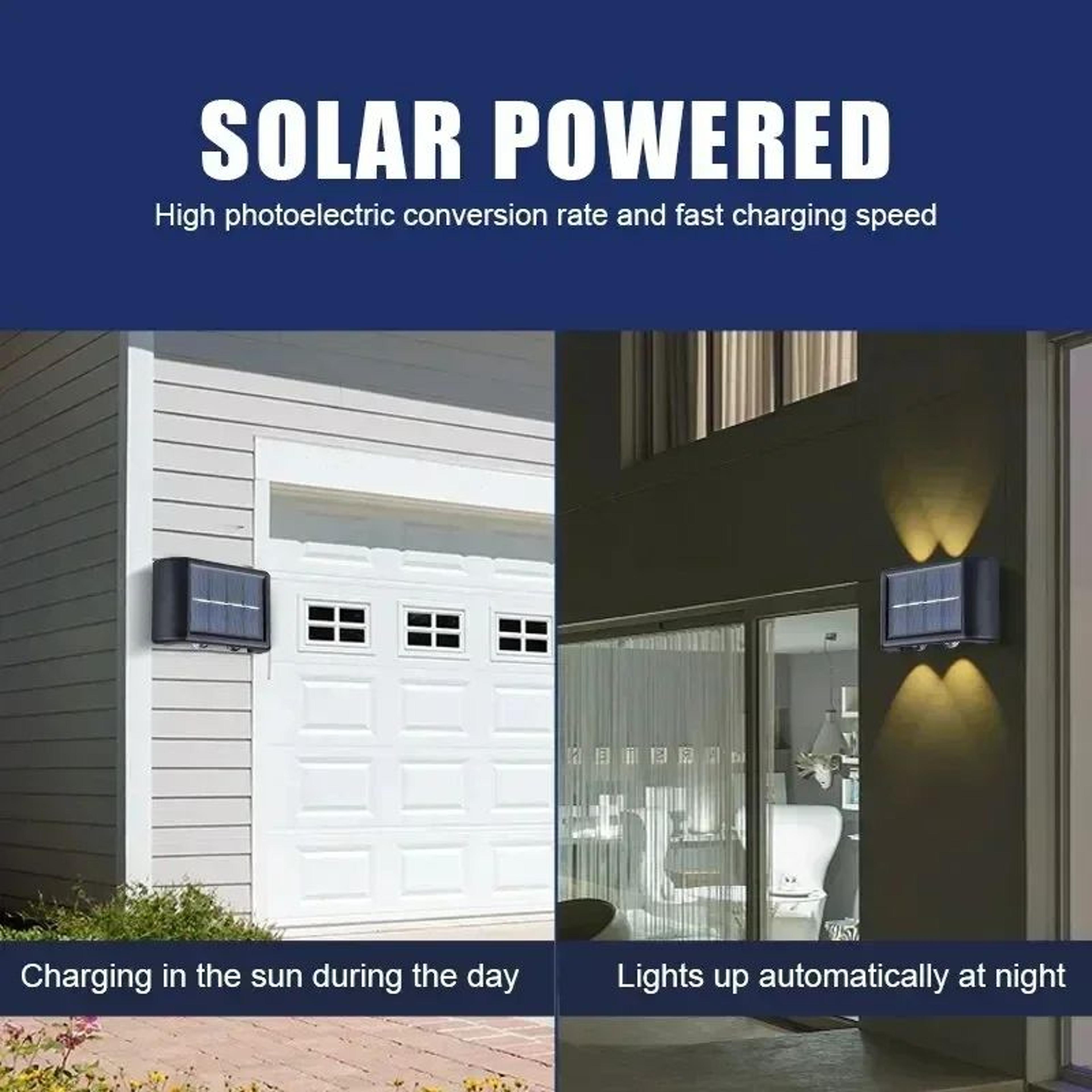 Solar Outdoor Wall Light 212 LED Waterproof Downlight For Garden Fence And Patio 4