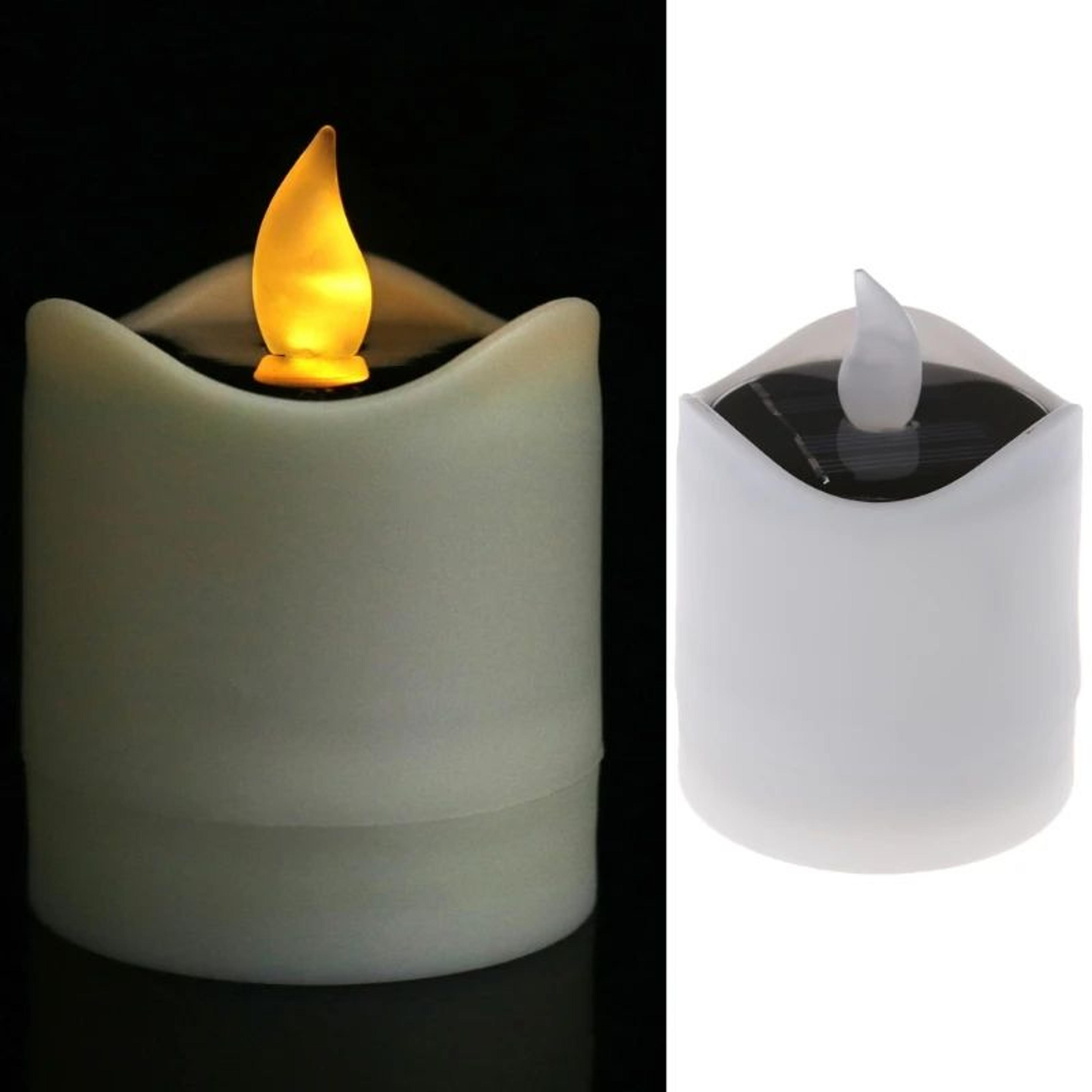 Solar Powered LED Flickering Tea Light Candle For Wedding Garden And Romantic Decor 1