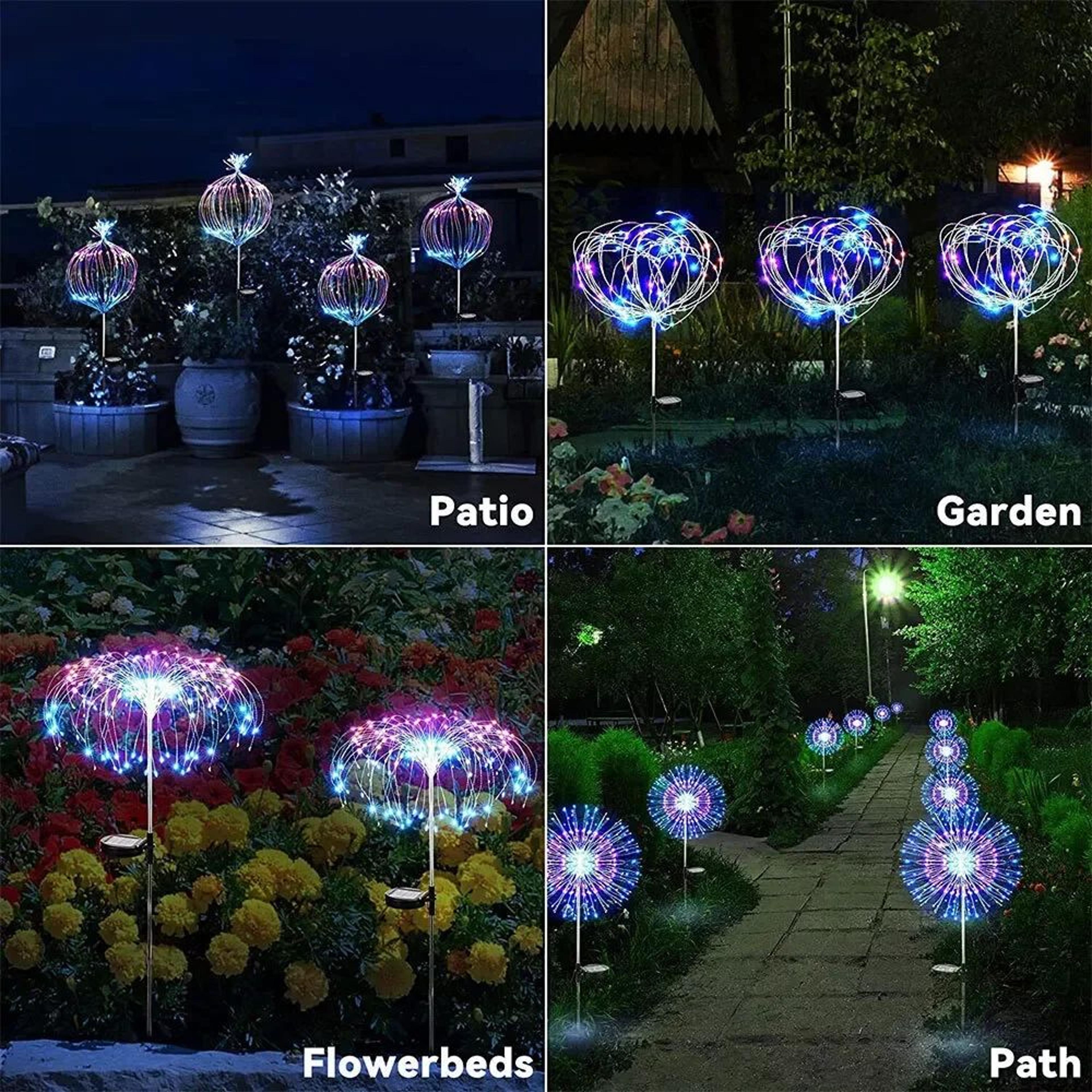 200 LED Solar Dandelion Firework Garden Light With 8 Modes 1