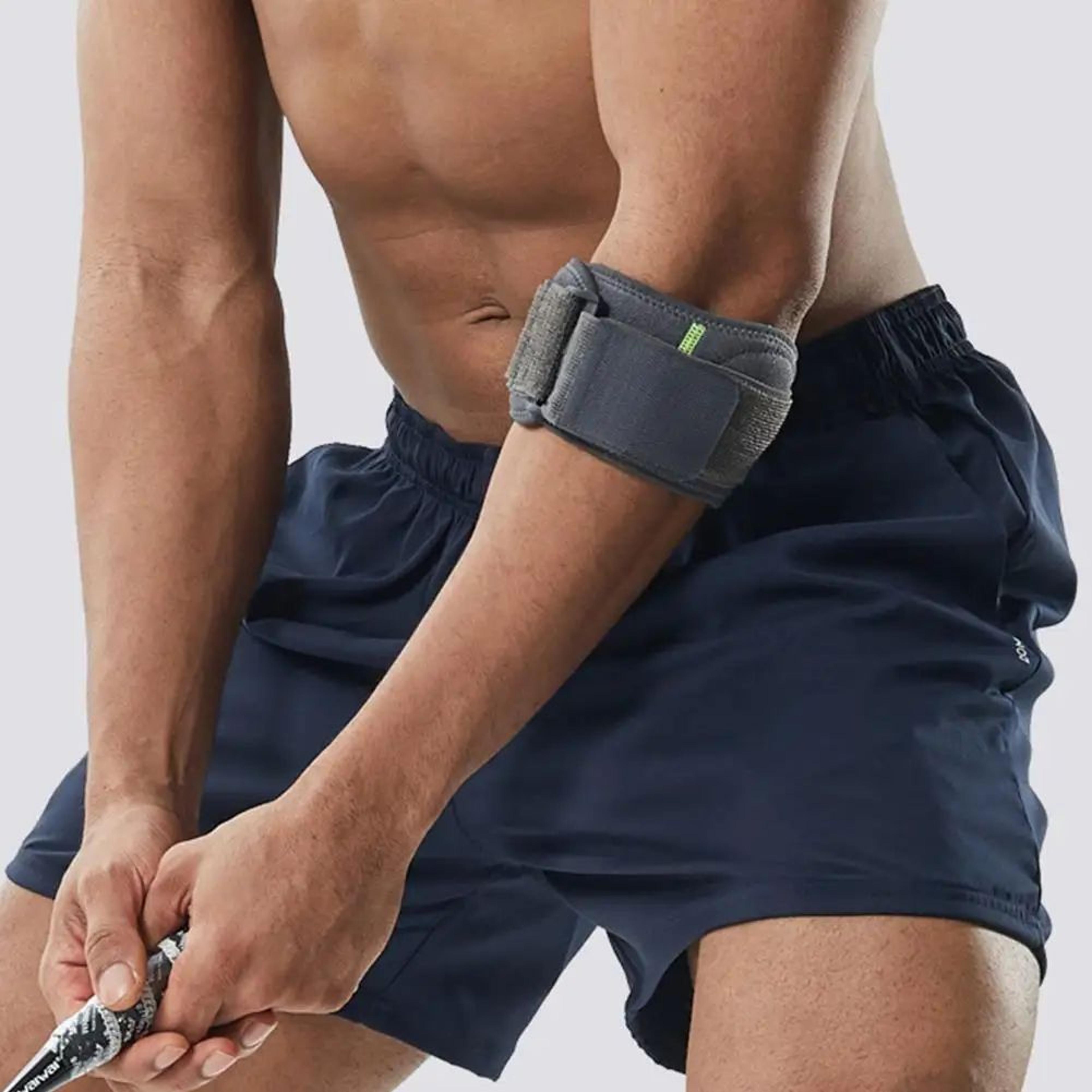 adjustable tennis elbow strap with compression pad for forearm support