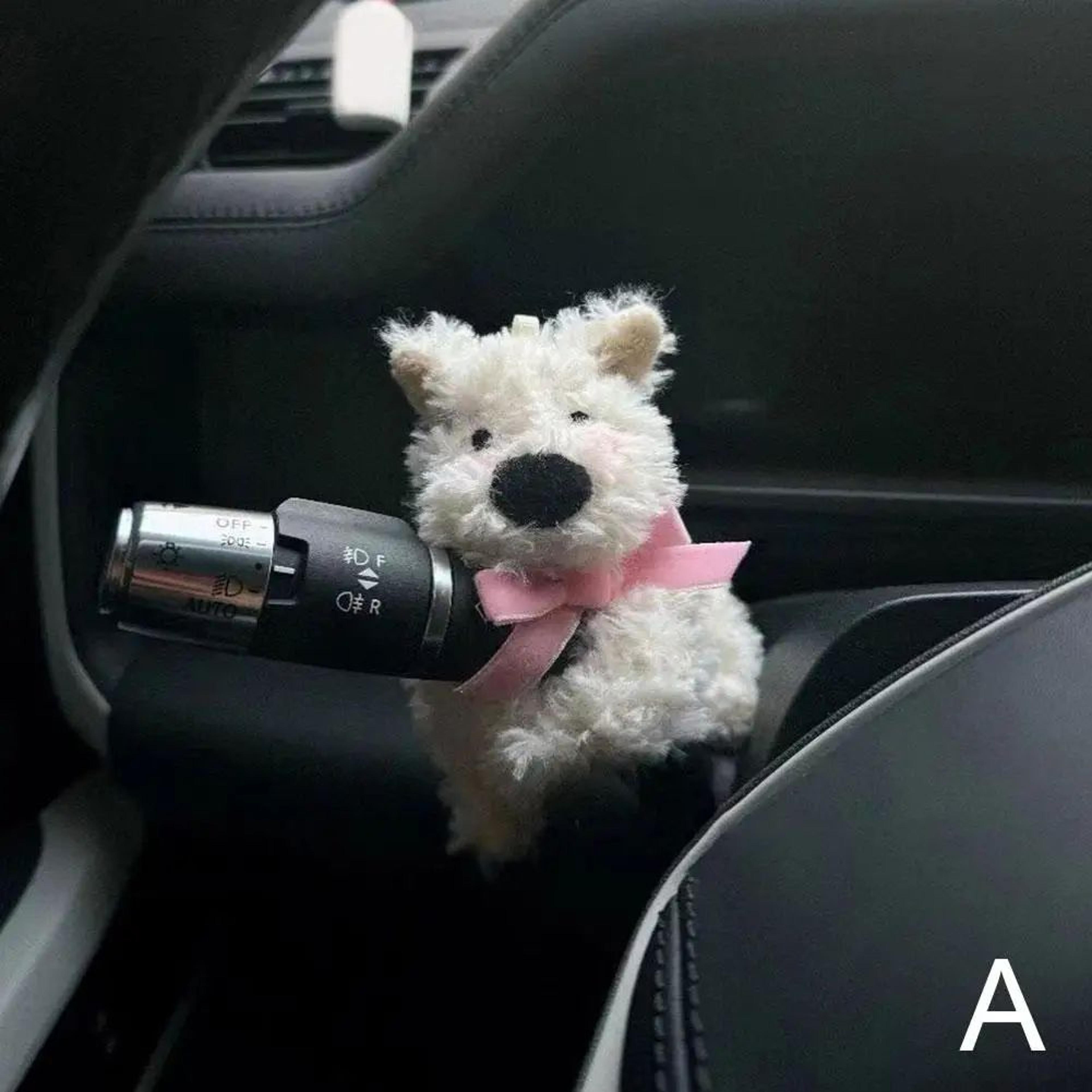 Plush Puppy Car Wiper  Turn Signal Decoration  Cute Car Interior Ornament 11