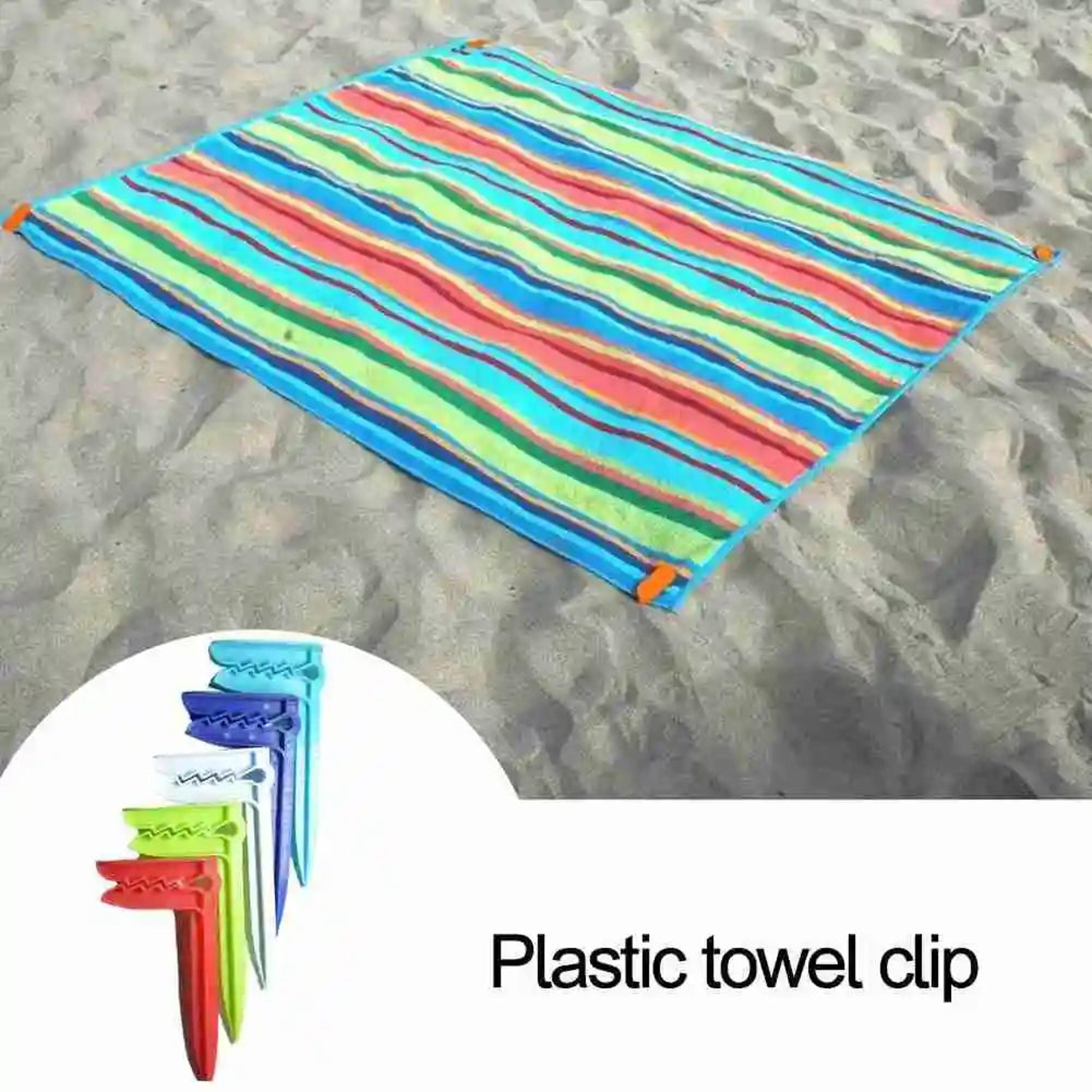 10PCS Heavy Duty Beach Towel Clips For Chairs Sheets And Camping Mats 0