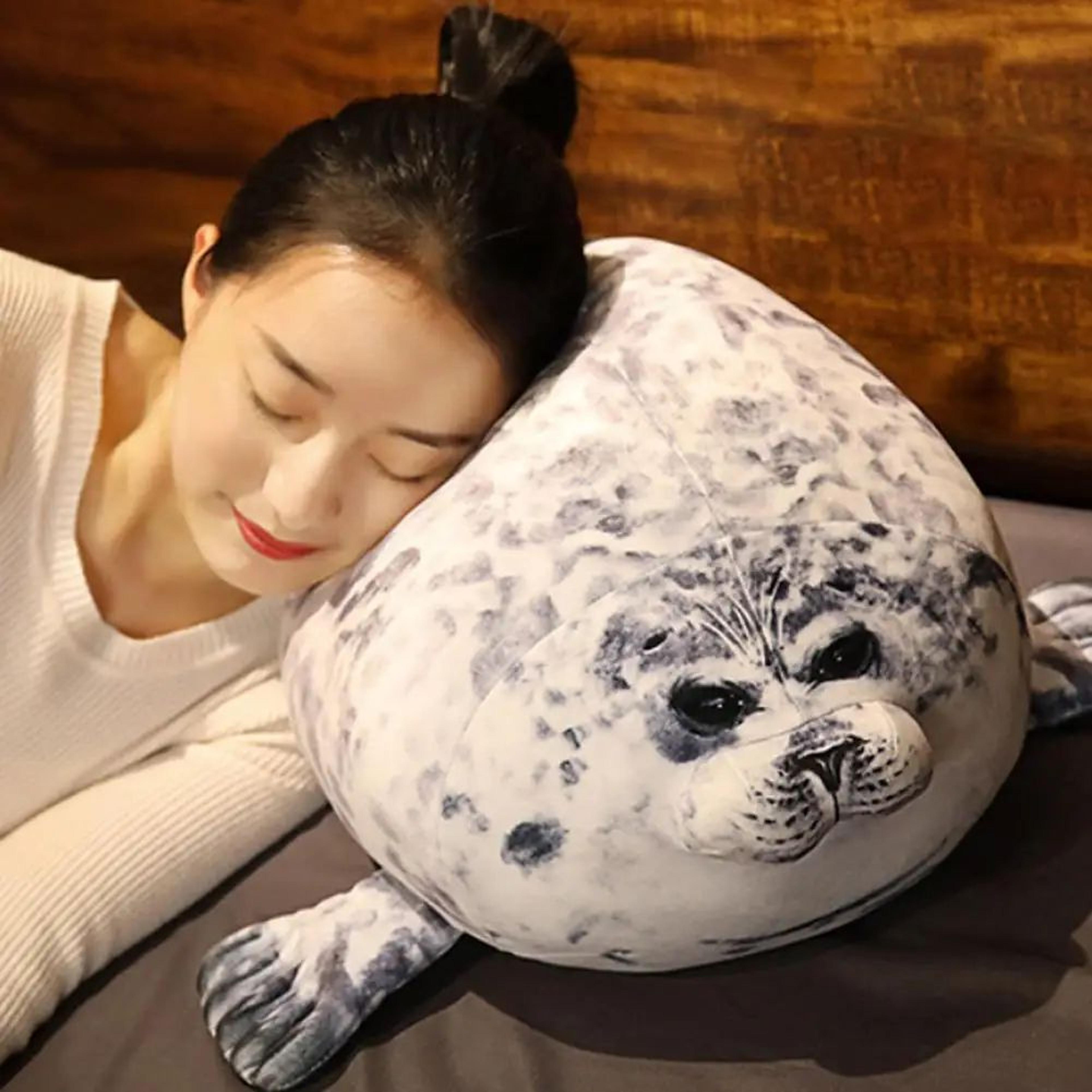 Angry Blob Seal Plush Pillow  Soft Chubby Sea Lion Stuffed Animal Cushion 2