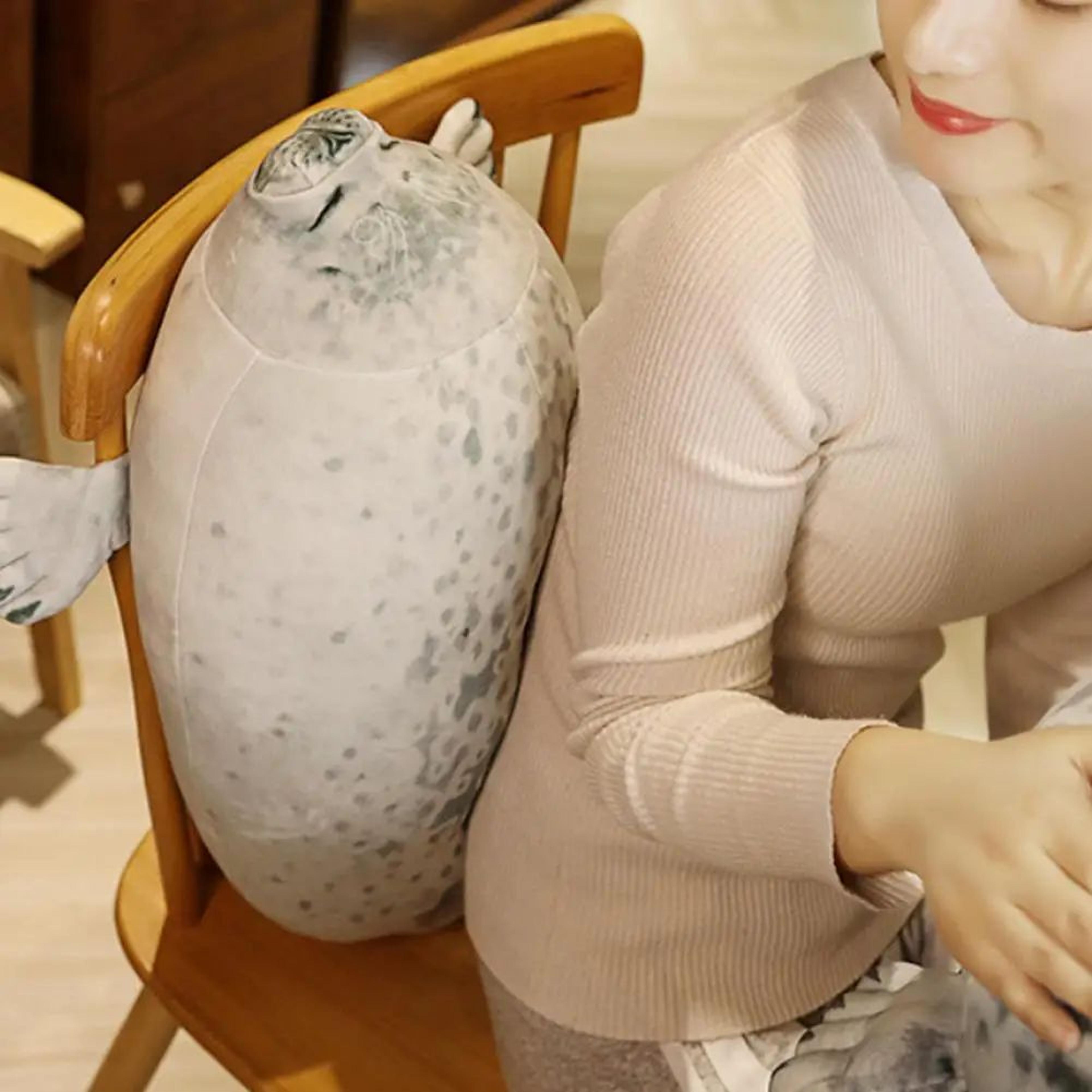 Angry Blob Seal Plush Pillow  Soft Chubby Sea Lion Stuffed Animal Cushion 5
