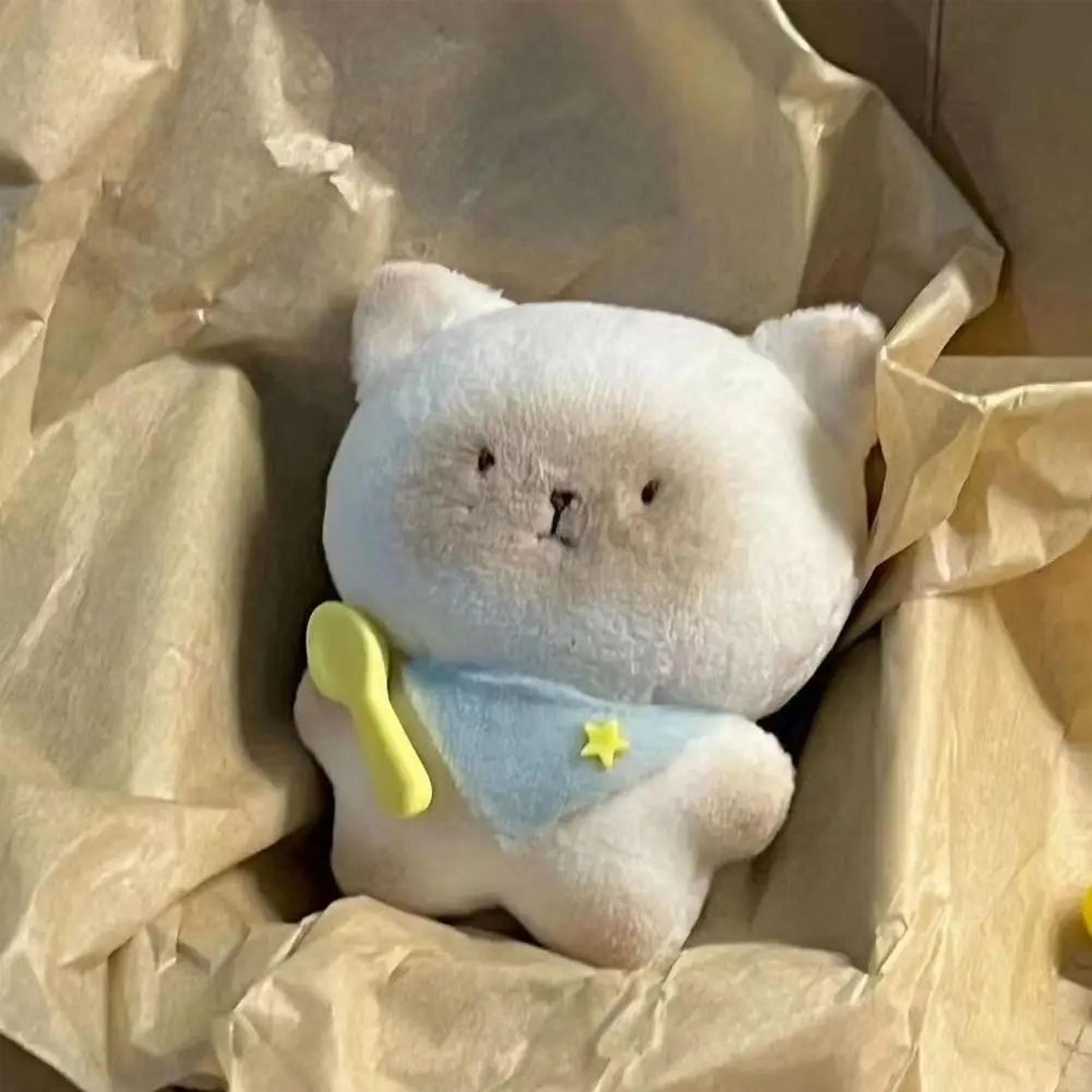 Siamese Cat Plush Keychain  Kawaii Soft Stuffed Doll Bag Charm 2