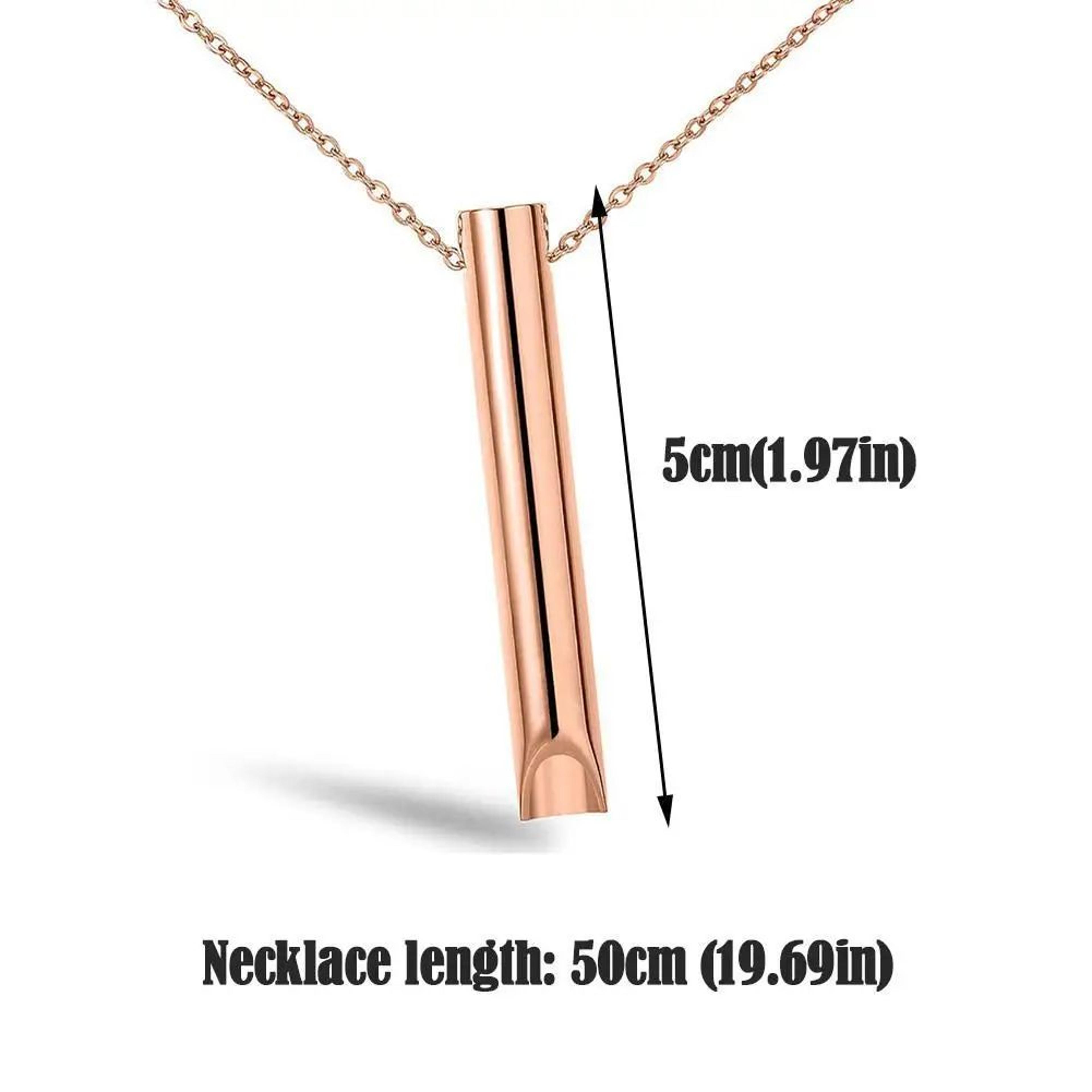 Stainless Steel Anxiety Breathing Necklace For Stress Relief And Meditation 5