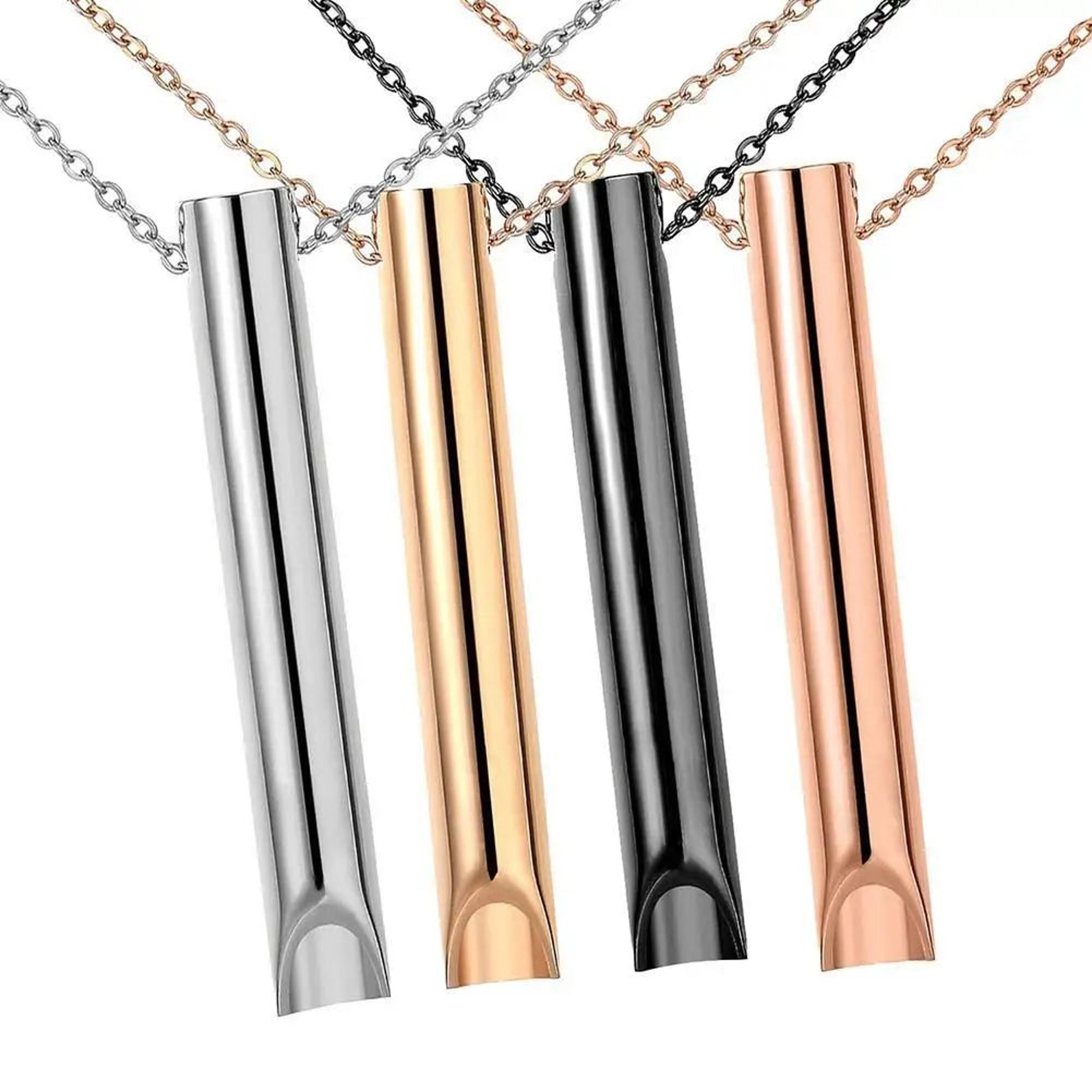 Stainless Steel Anxiety Breathing Necklace For Stress Relief And Meditation 4