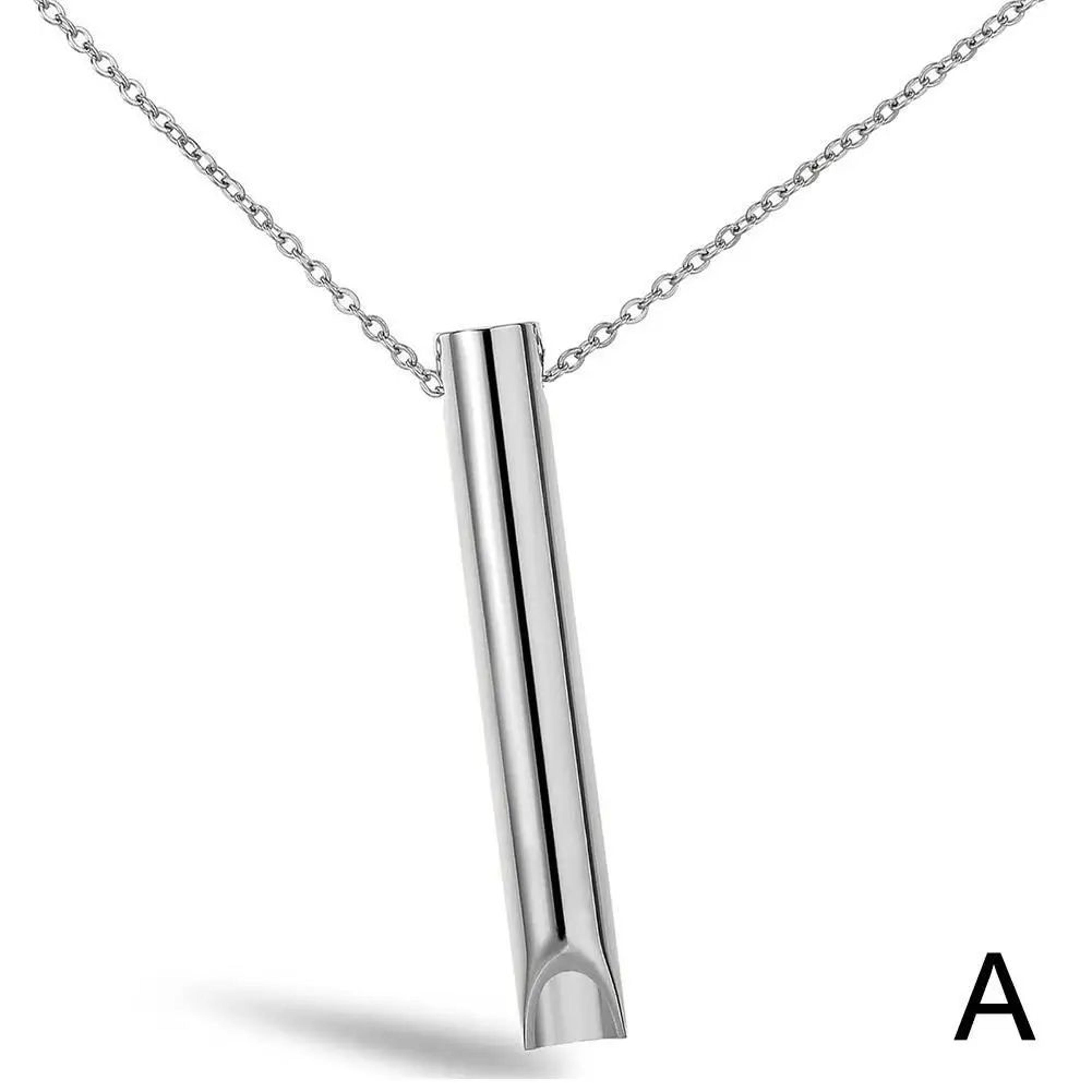 Stainless Steel Anxiety Breathing Necklace For Stress Relief And Meditation 7
