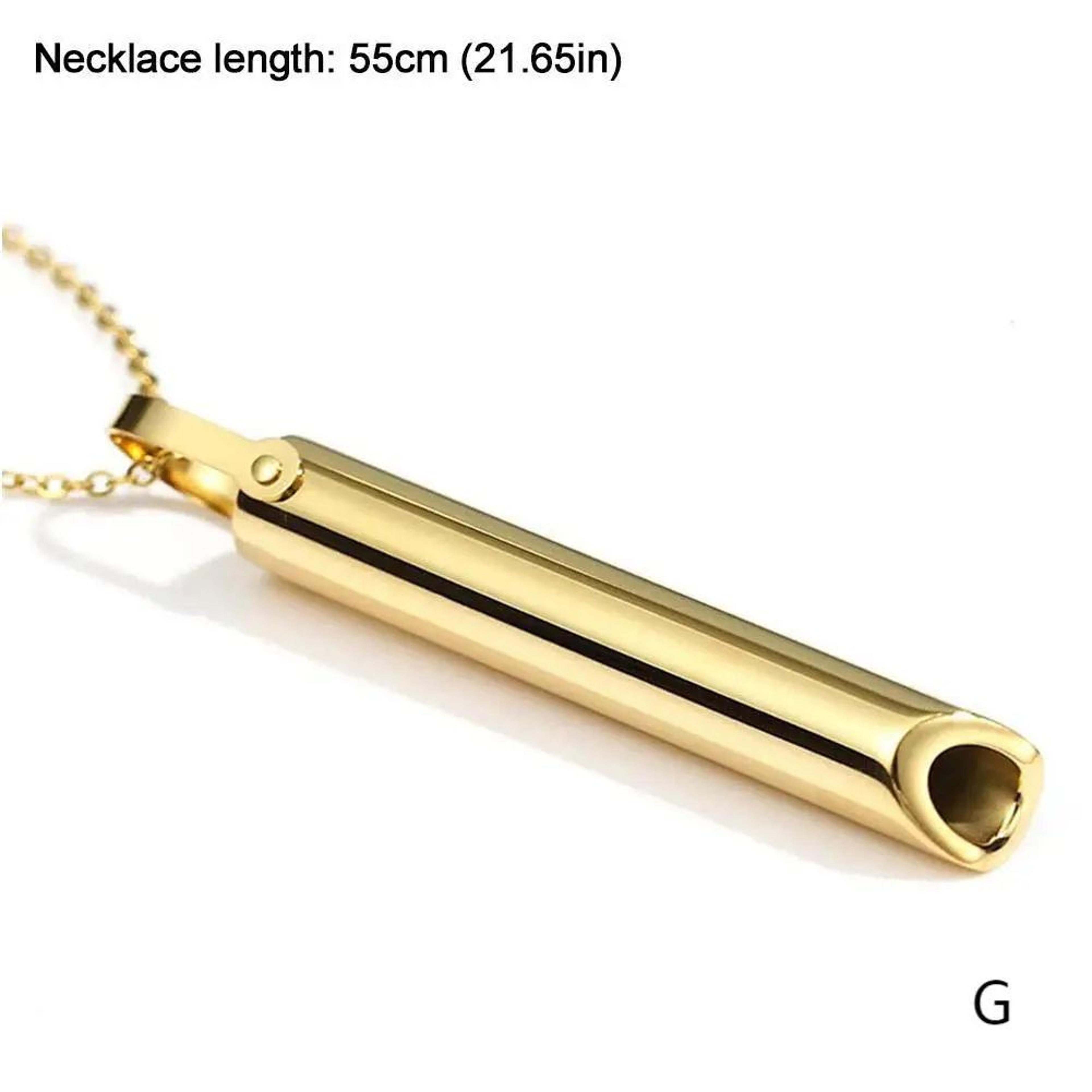 Stainless Steel Anxiety Breathing Necklace For Stress Relief And Meditation 13