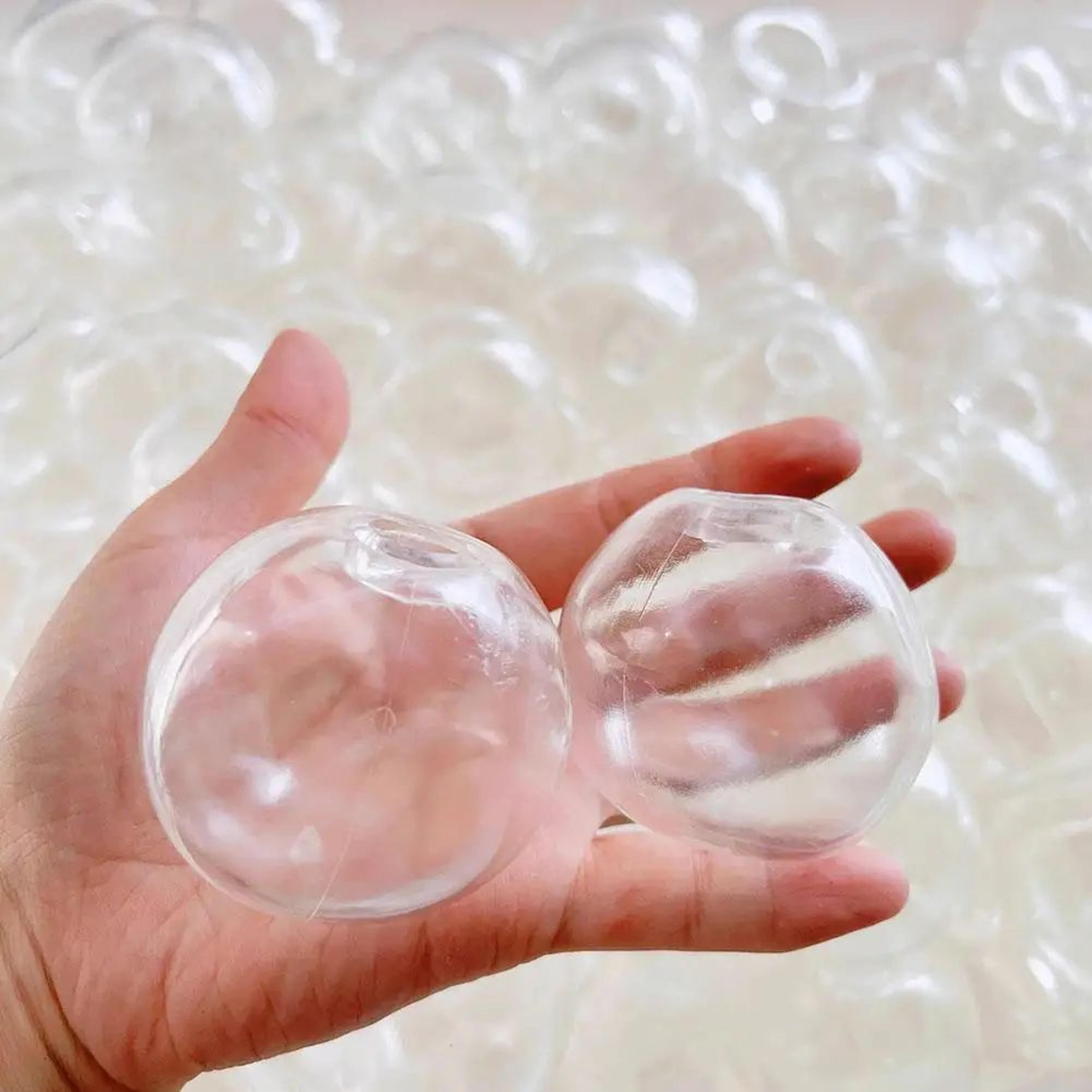 9cm Clear DIY Squishy Ball Skin  Transparent Elastic Stress Ball Shell 1PC 2